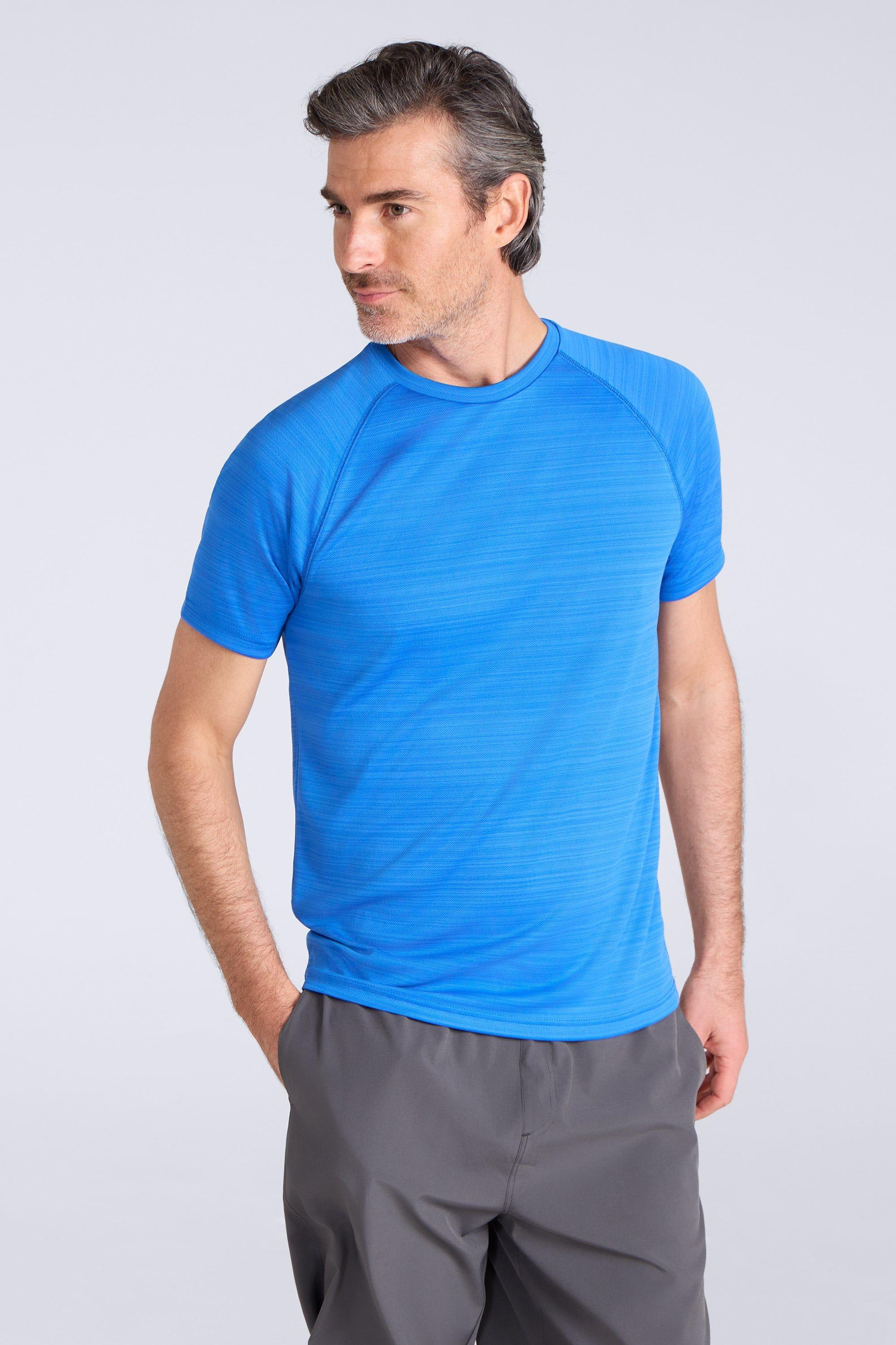 'Endurance' Striped Short Sleeve Tee Lightweight Quick Dry T-Shirt by MOUNTAIN WAREHOUSE