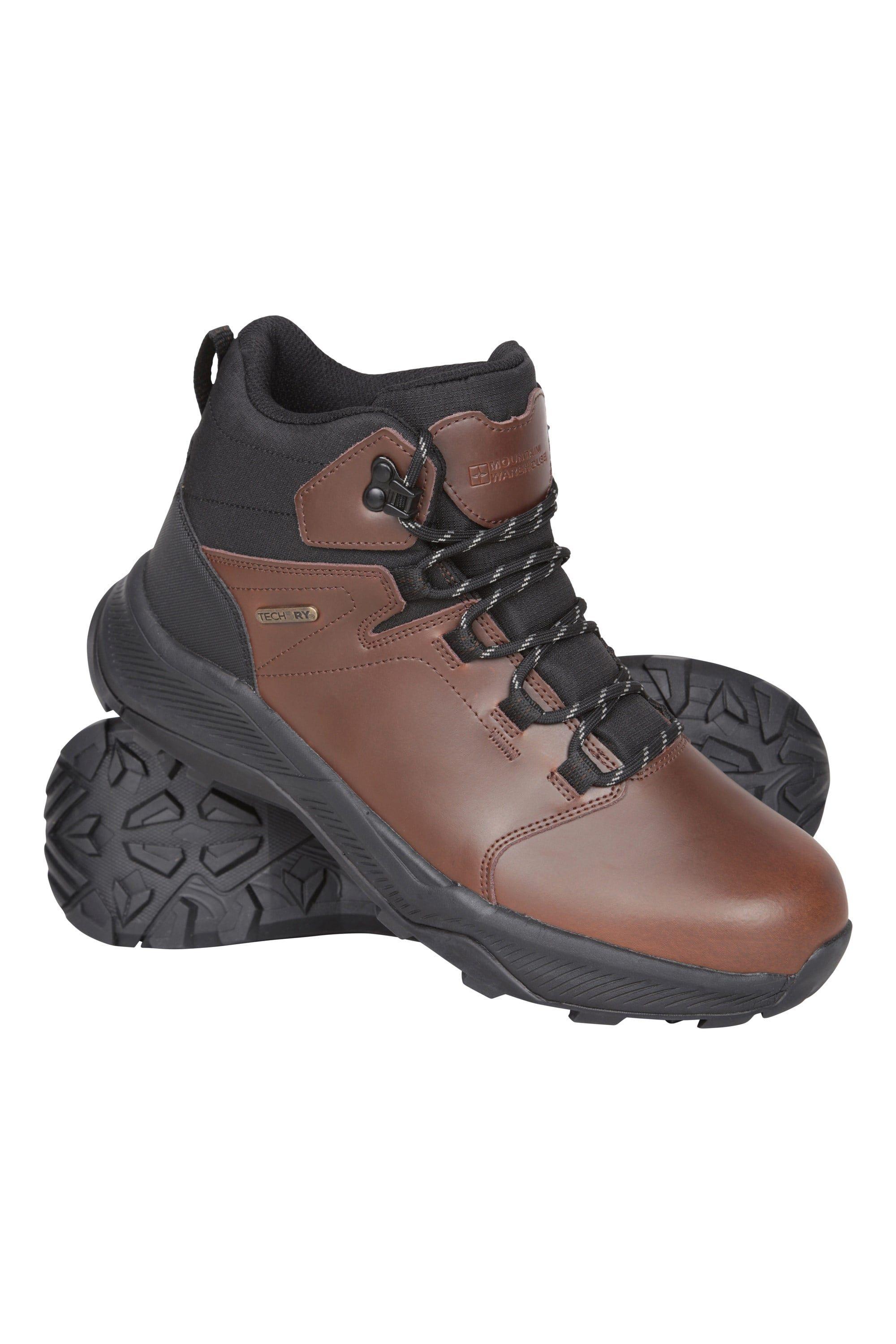 'Exploration' Waterproof Non-Slip Grip Leather Outdoor Walking Boots by MOUNTAIN WAREHOUSE