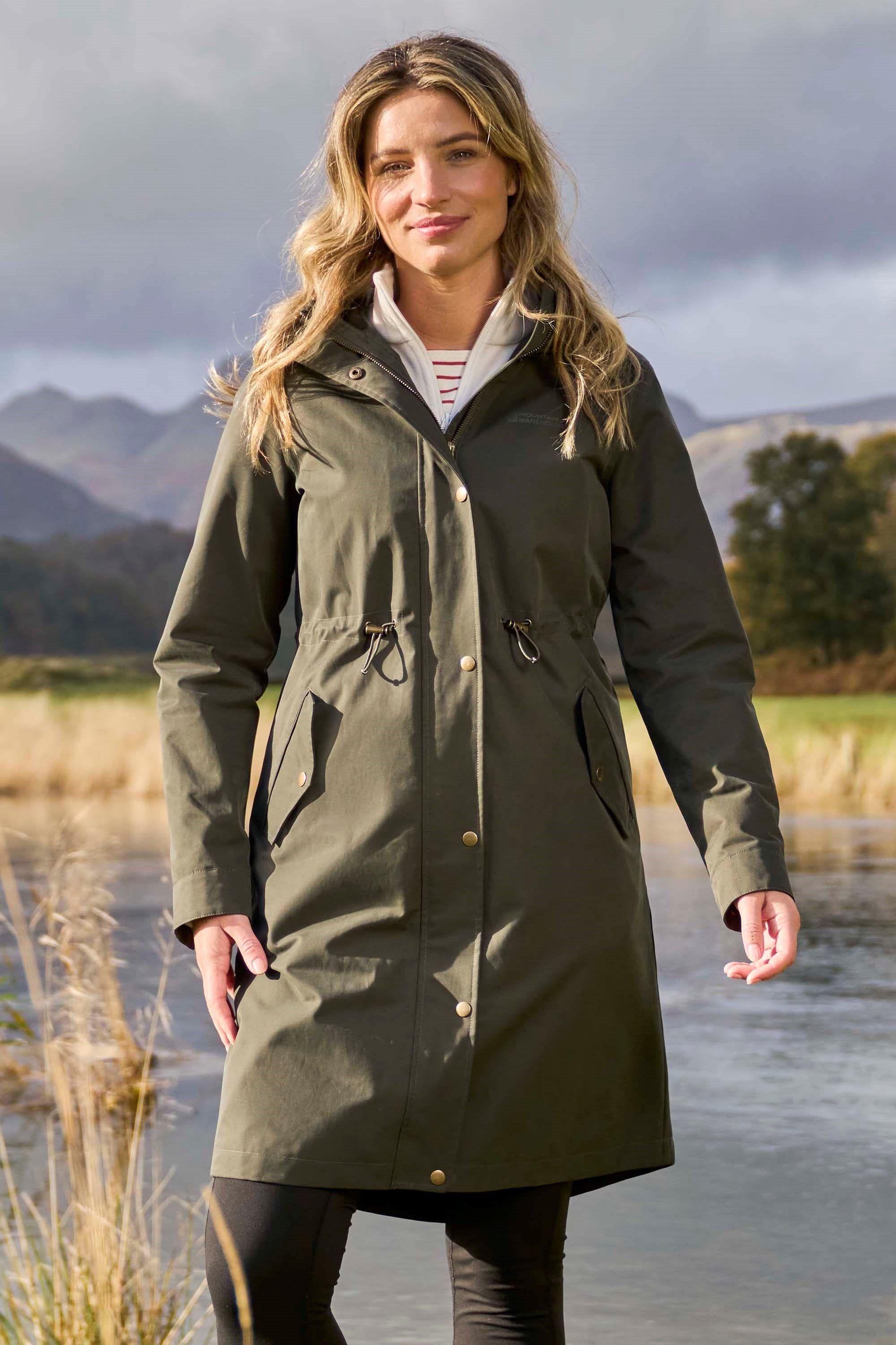 ’Forest’ Waterproof Breathable Taped Seams Comfy Long Length Jacket by MOUNTAIN WAREHOUSE