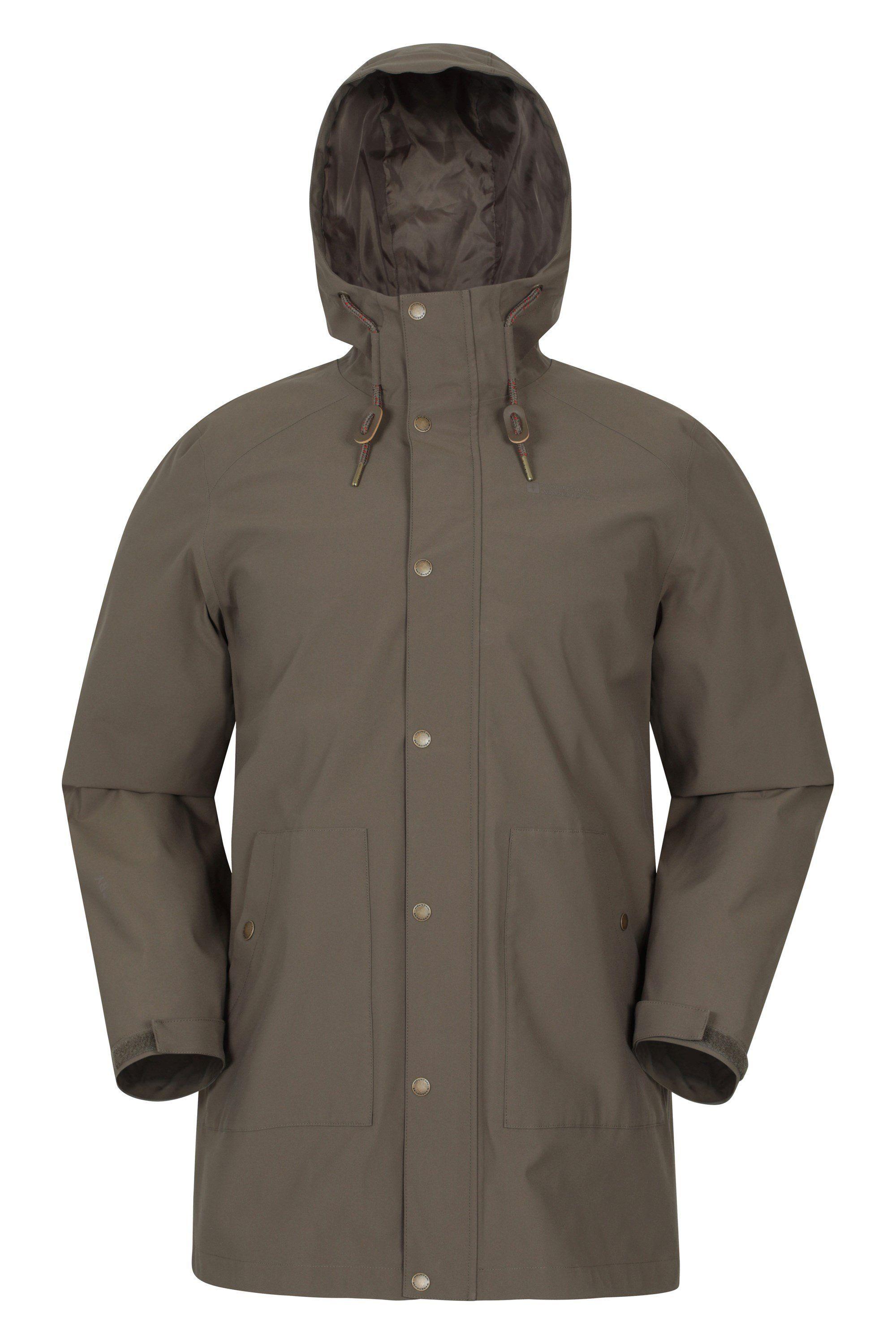’Foxtail’ Waterproof Warm Adjustable Hood Fleece Lined Long Jacket by MOUNTAIN WAREHOUSE
