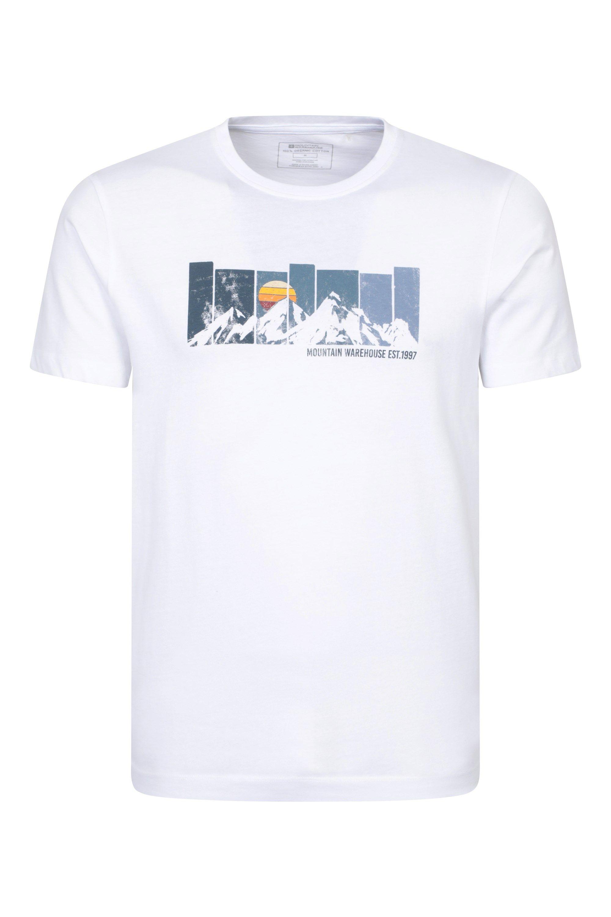 'Gradiant Mountain' Lightweight Casual 100% Cotton Graphic T-Shirt by MOUNTAIN WAREHOUSE