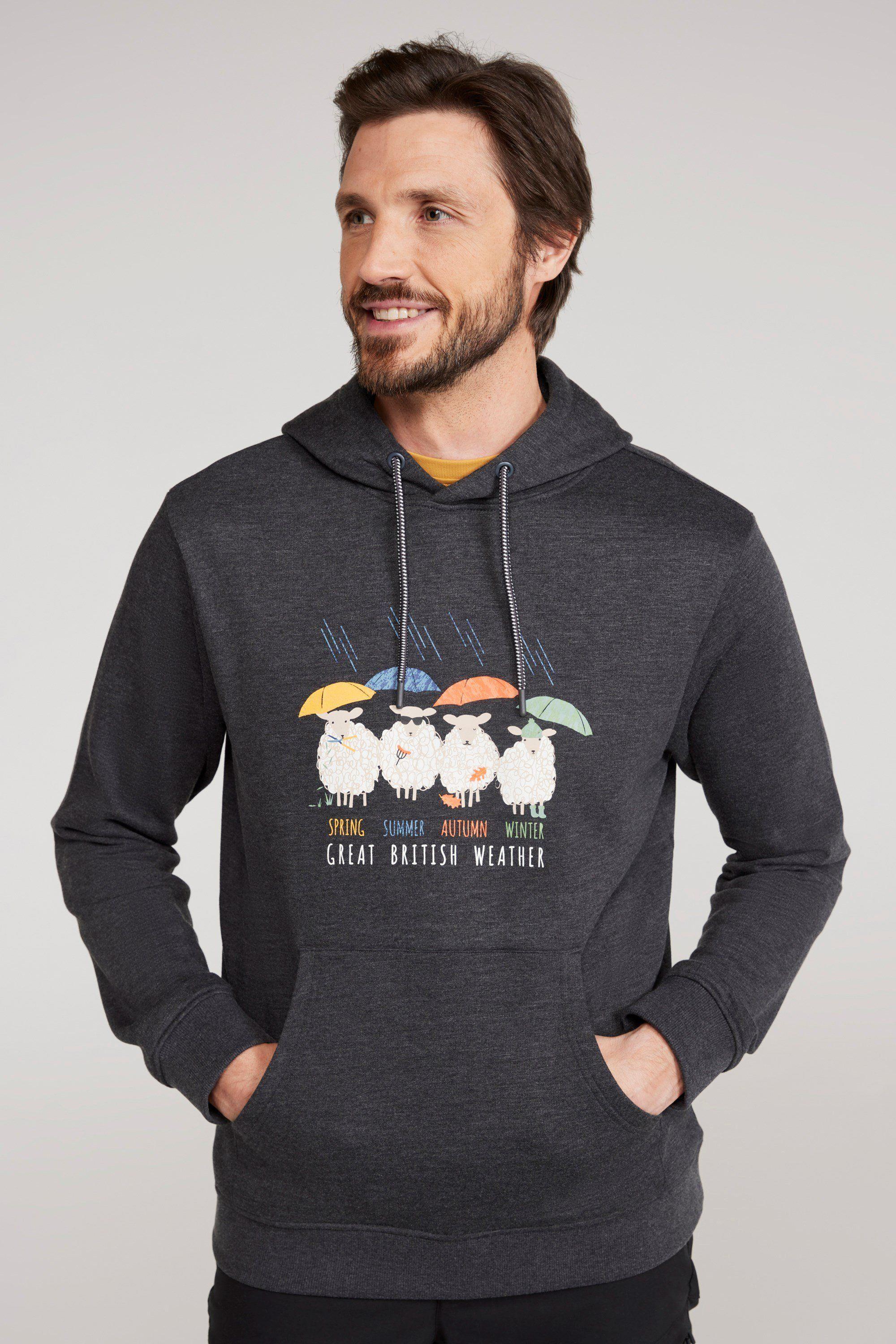 'Great British Weather' Comfortable Casual Overhead Graphic Hoodie by MOUNTAIN WAREHOUSE