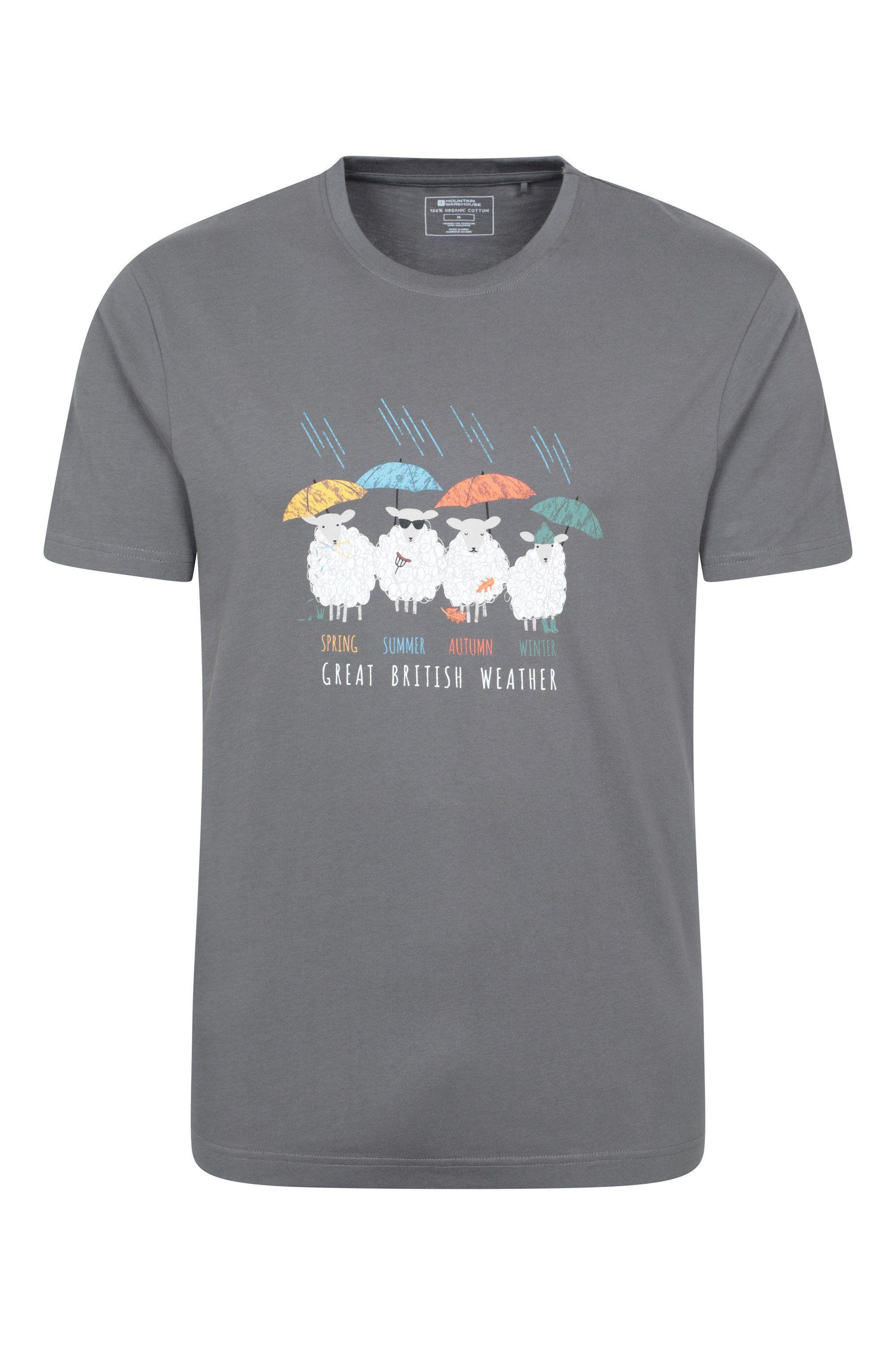 'Great British Weather' Regular Fit Summer T-Shirt by MOUNTAIN WAREHOUSE