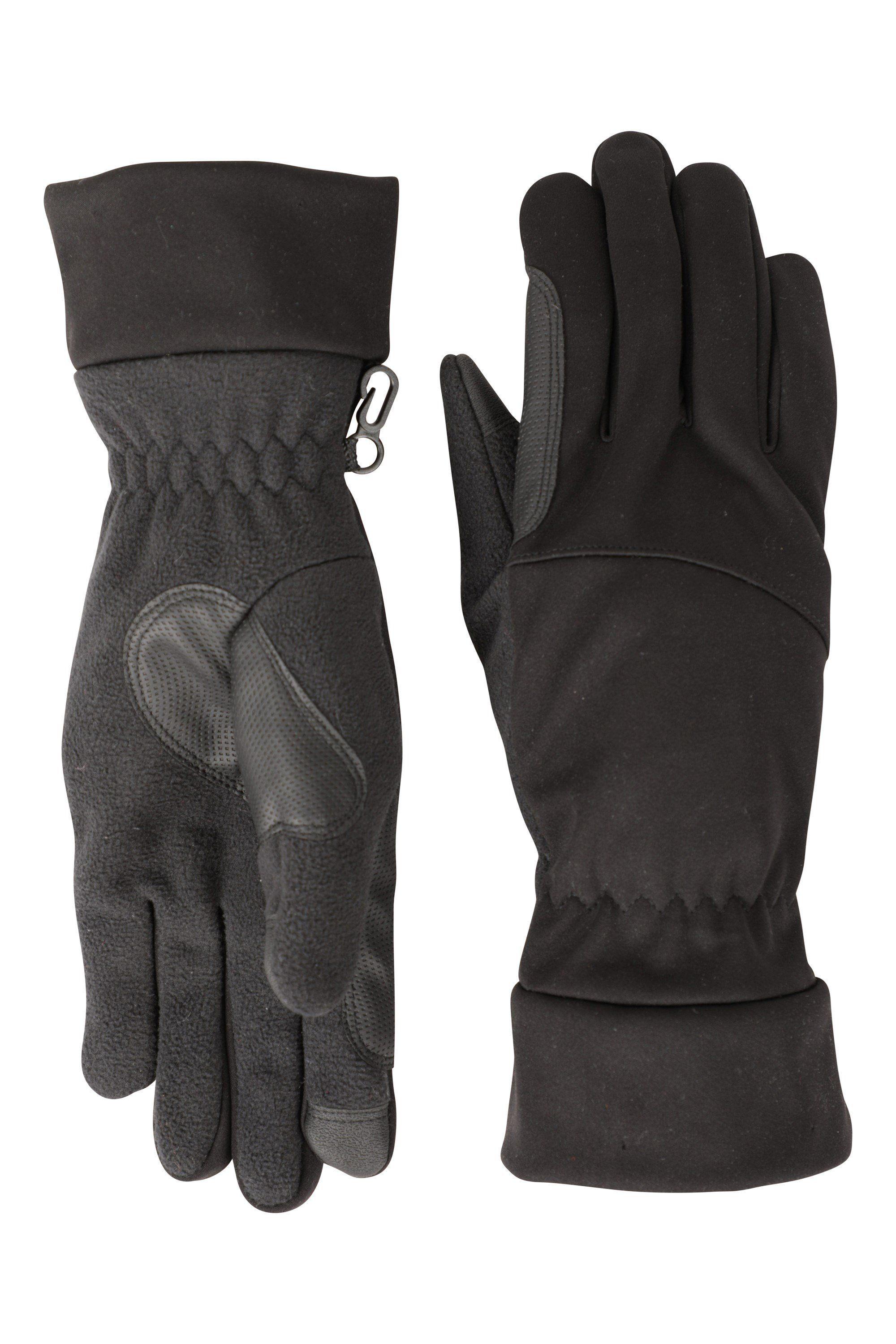 Gripped Palm Warm Everyday Softshell Touchscreen Gloves by MOUNTAIN WAREHOUSE