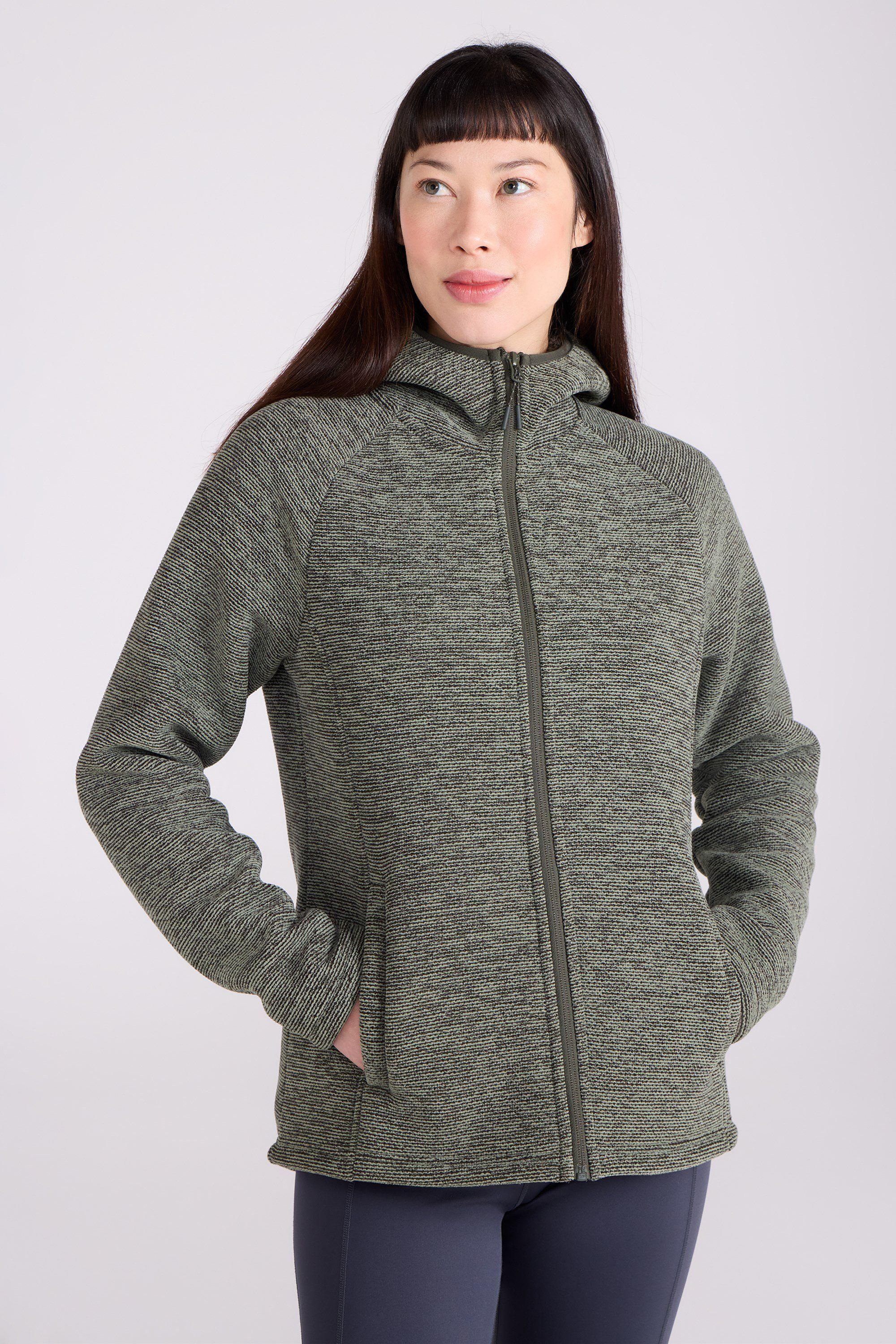 'Hayfield' Fur Lined Melange Casual Comfortable Full Zip Fleece Jumper by MOUNTAIN WAREHOUSE