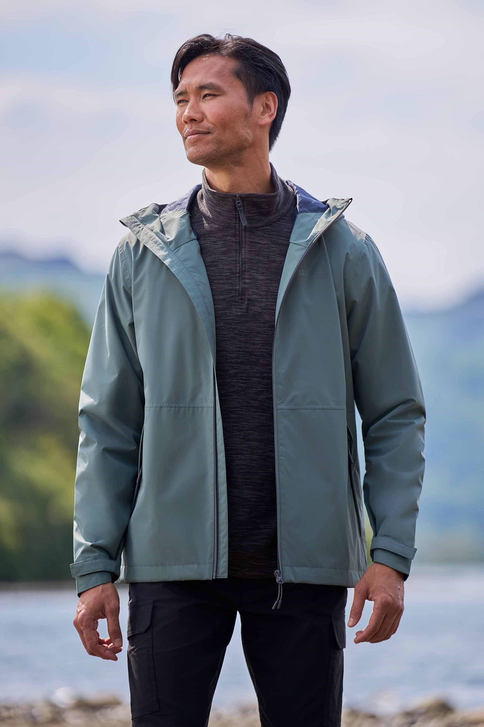 'Hill' Waterproof Packable Adjustable Hood Full Zip Outdoor Jacket by MOUNTAIN WAREHOUSE