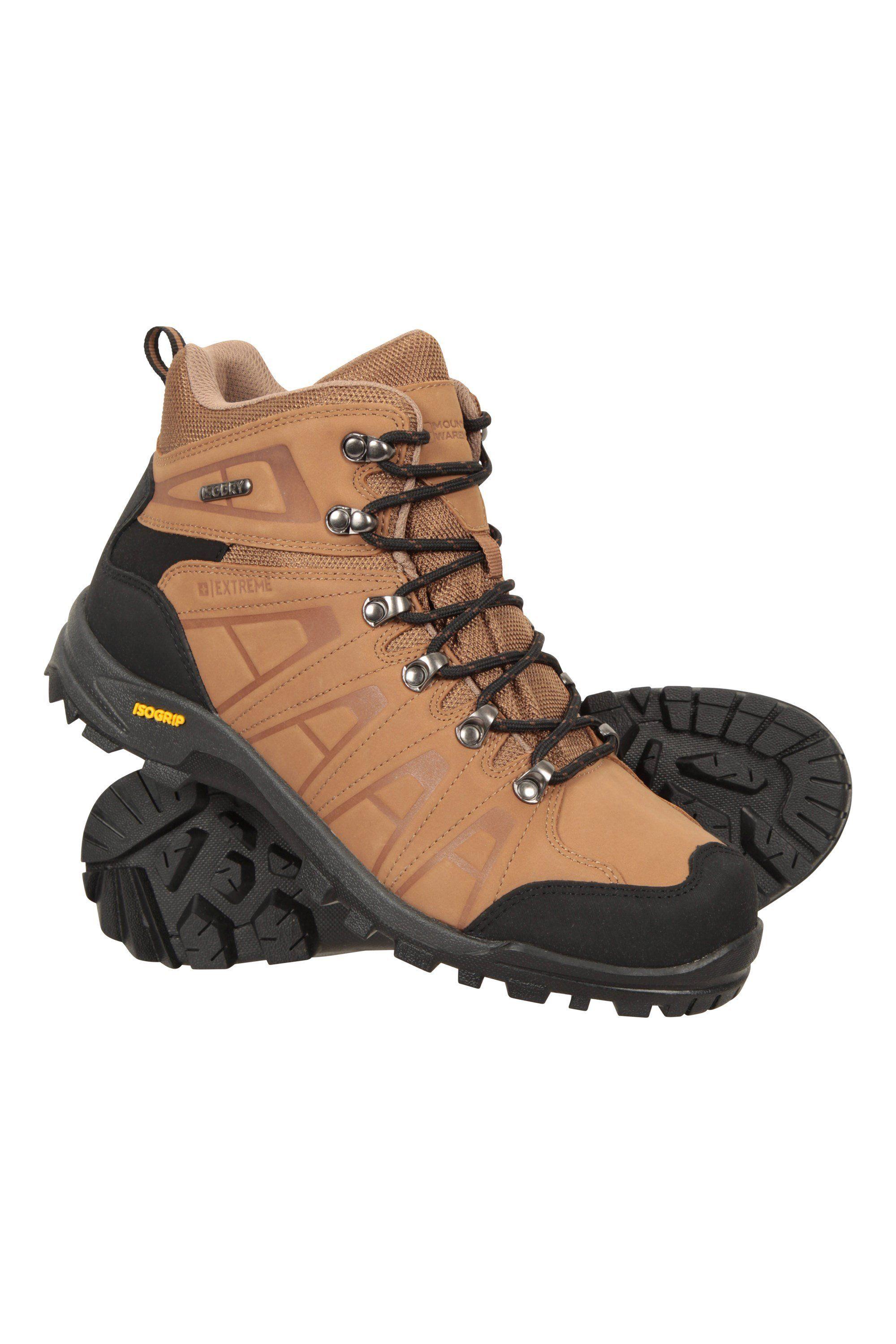 'Hurricane Extreme' Waterproof Cushioned Footbed Durable Leather Boots by MOUNTAIN WAREHOUSE