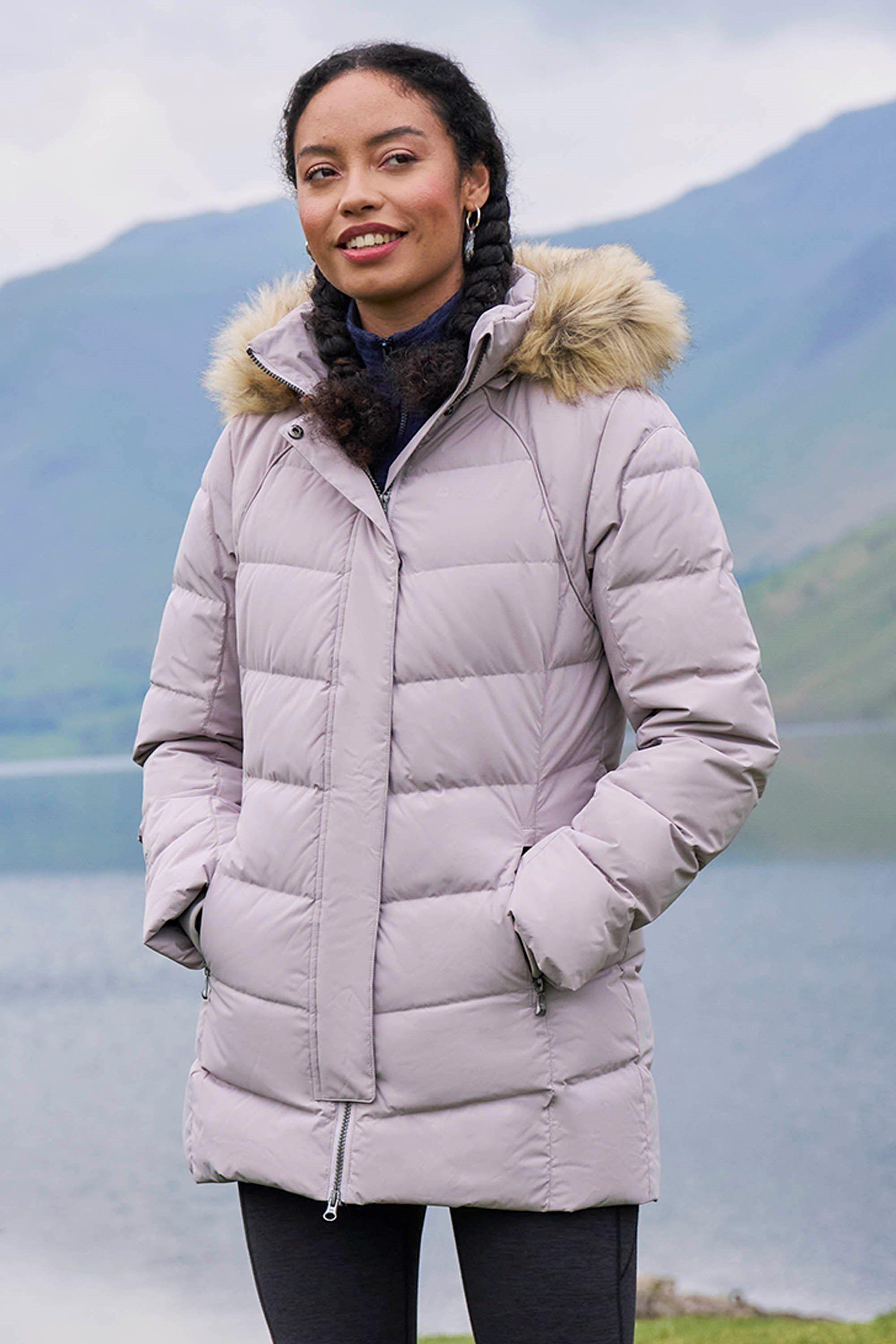 'Isla II' Water Resistant Winter Faux Fur Trim Down Jacket by MOUNTAIN WAREHOUSE