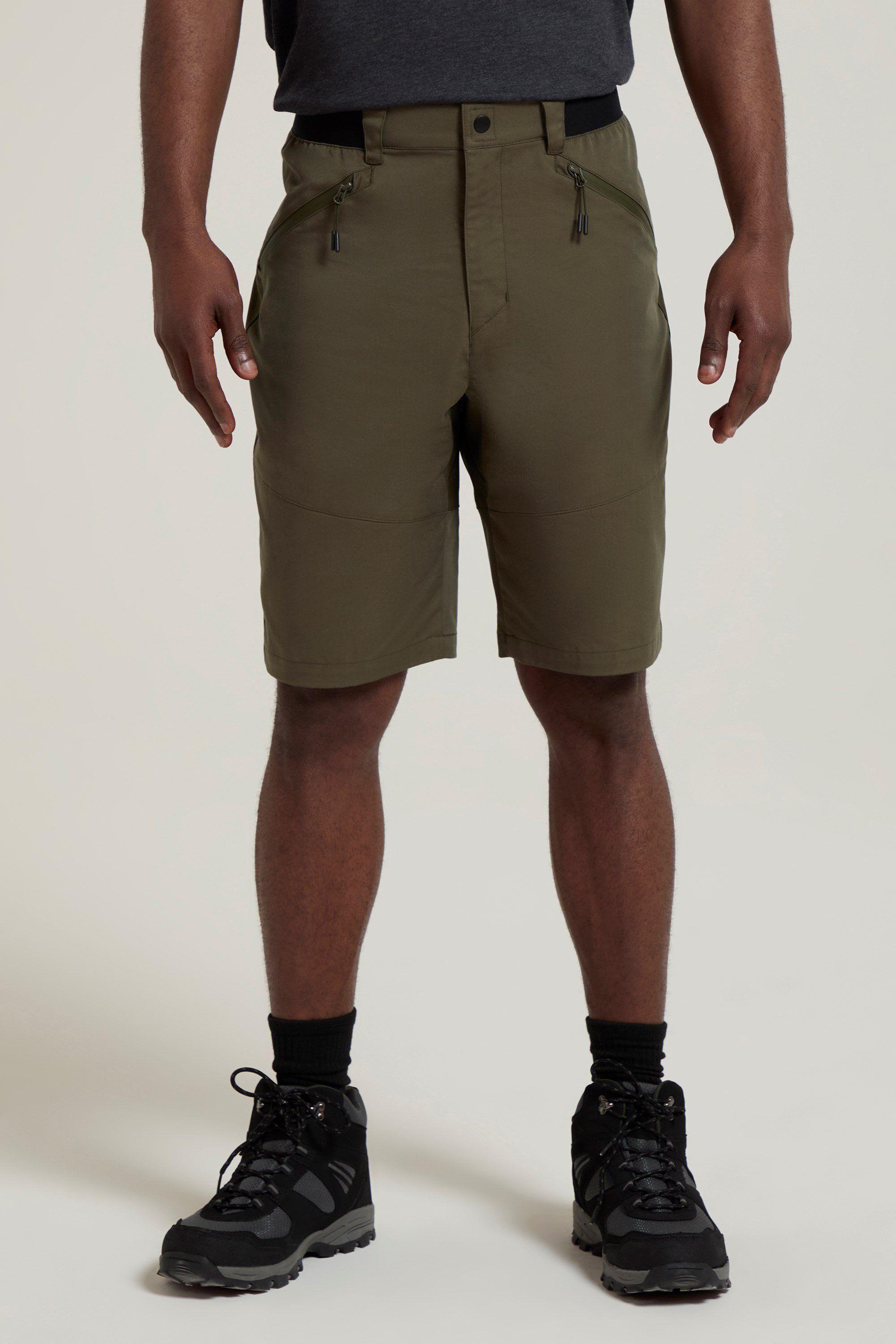 'Jungle' Cotton Trekking Shorts Casual Soft Elastic Waist Half Pants by MOUNTAIN WAREHOUSE