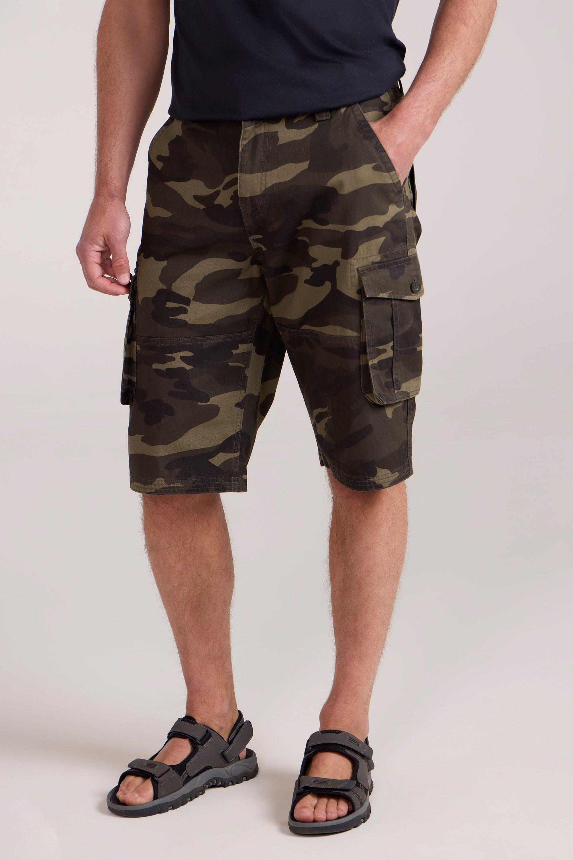 Lightweight Breathable Casual Multi Pocket Cotton Camo Cargo Shorts by MOUNTAIN WAREHOUSE