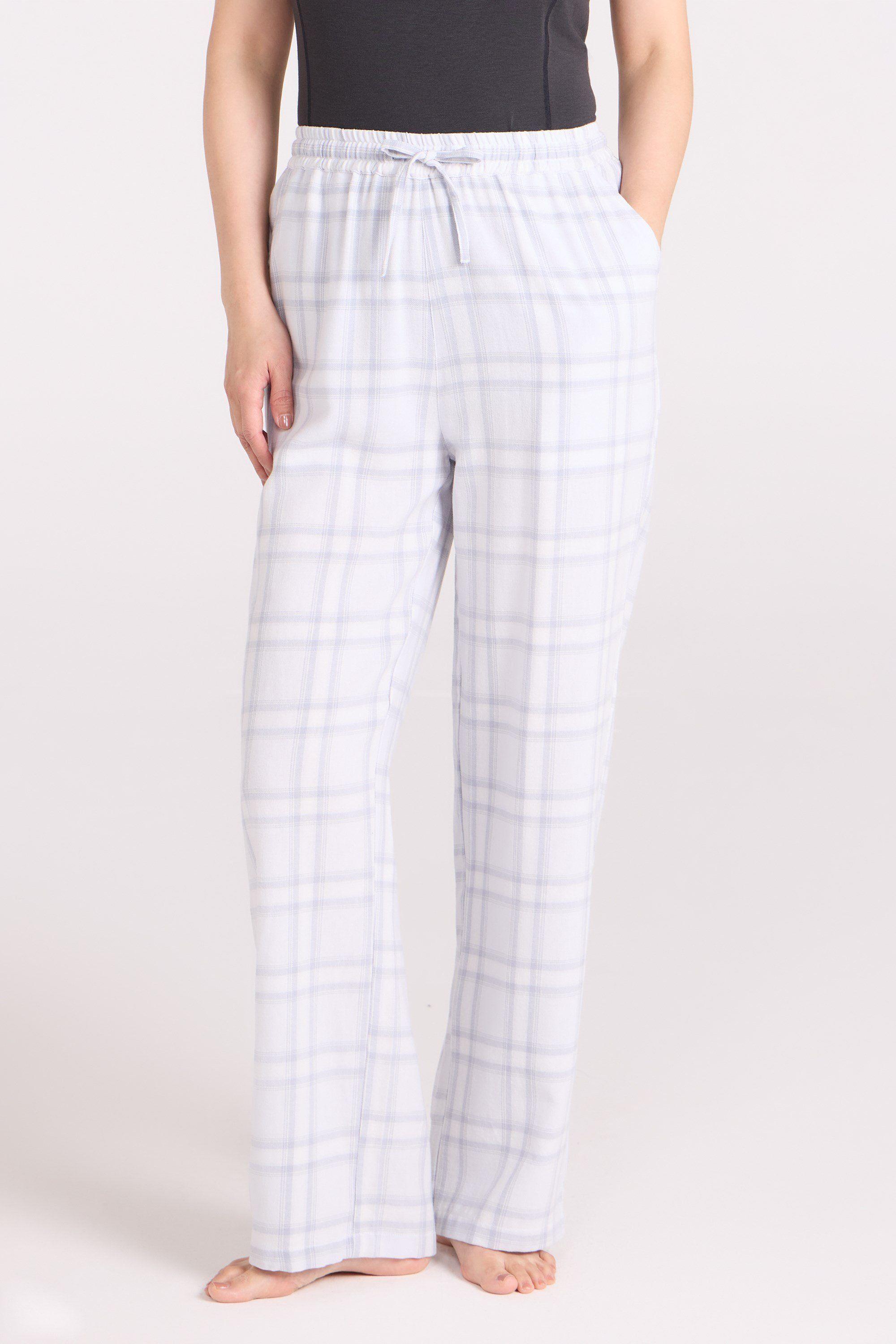 Lightweight Relaxed Fit Soft Comfy Elastic Waist Flannel Lounge Pants by MOUNTAIN WAREHOUSE