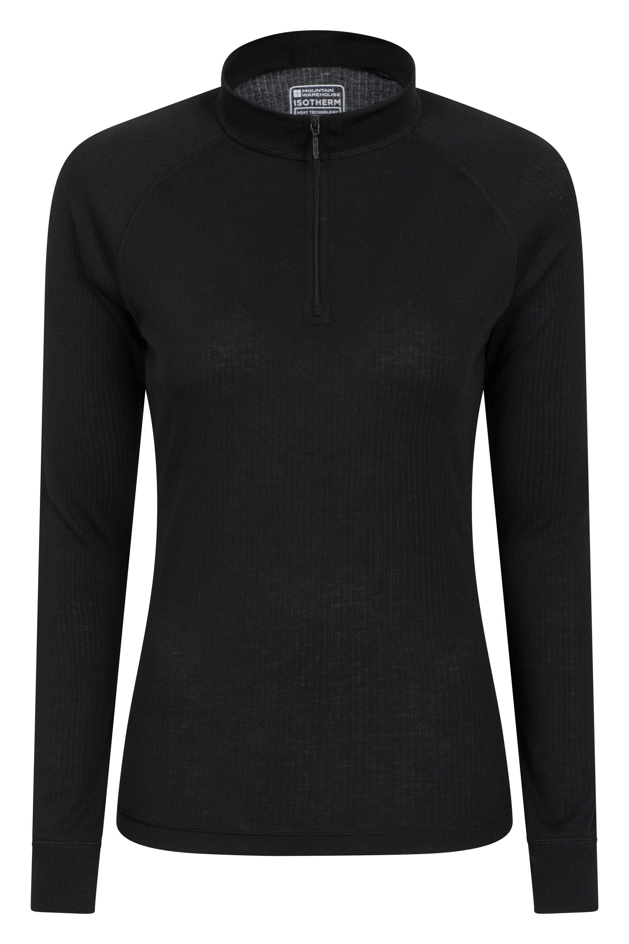 Long Sleeved Zip Neck Top Base Layer Lightweight by MOUNTAIN WAREHOUSE