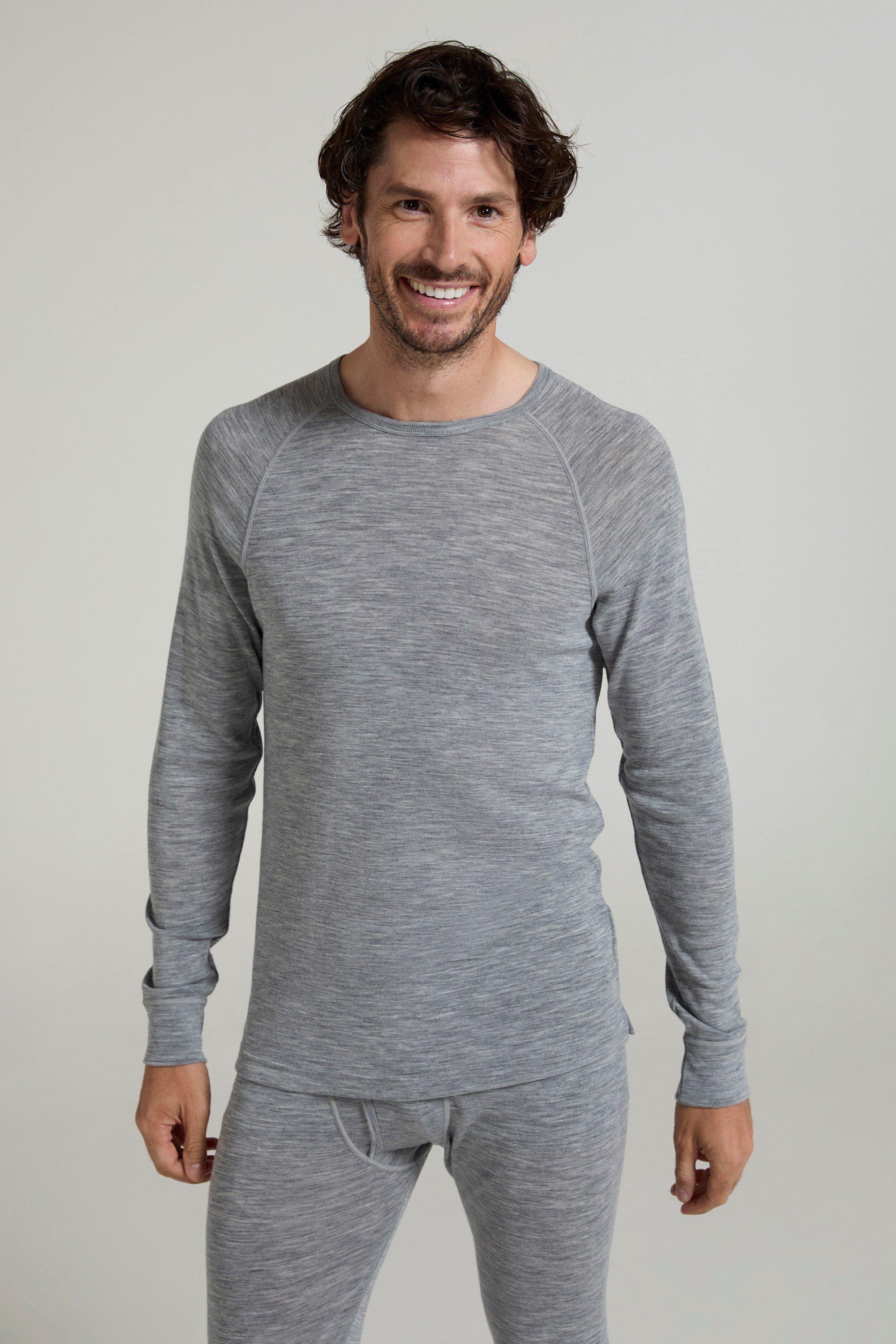 Merino Base Layer Long Sleeve Top Round Neck Thermal by MOUNTAIN WAREHOUSE