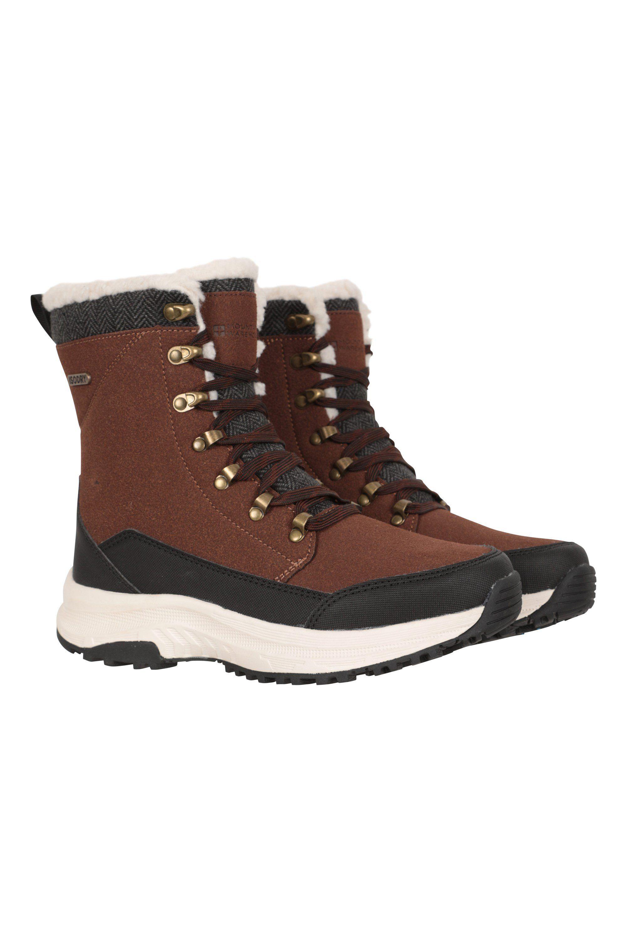 ’Montreal’ Waterproof Rubber Outsole Thermal Faux Fur Snow Boots by MOUNTAIN WAREHOUSE