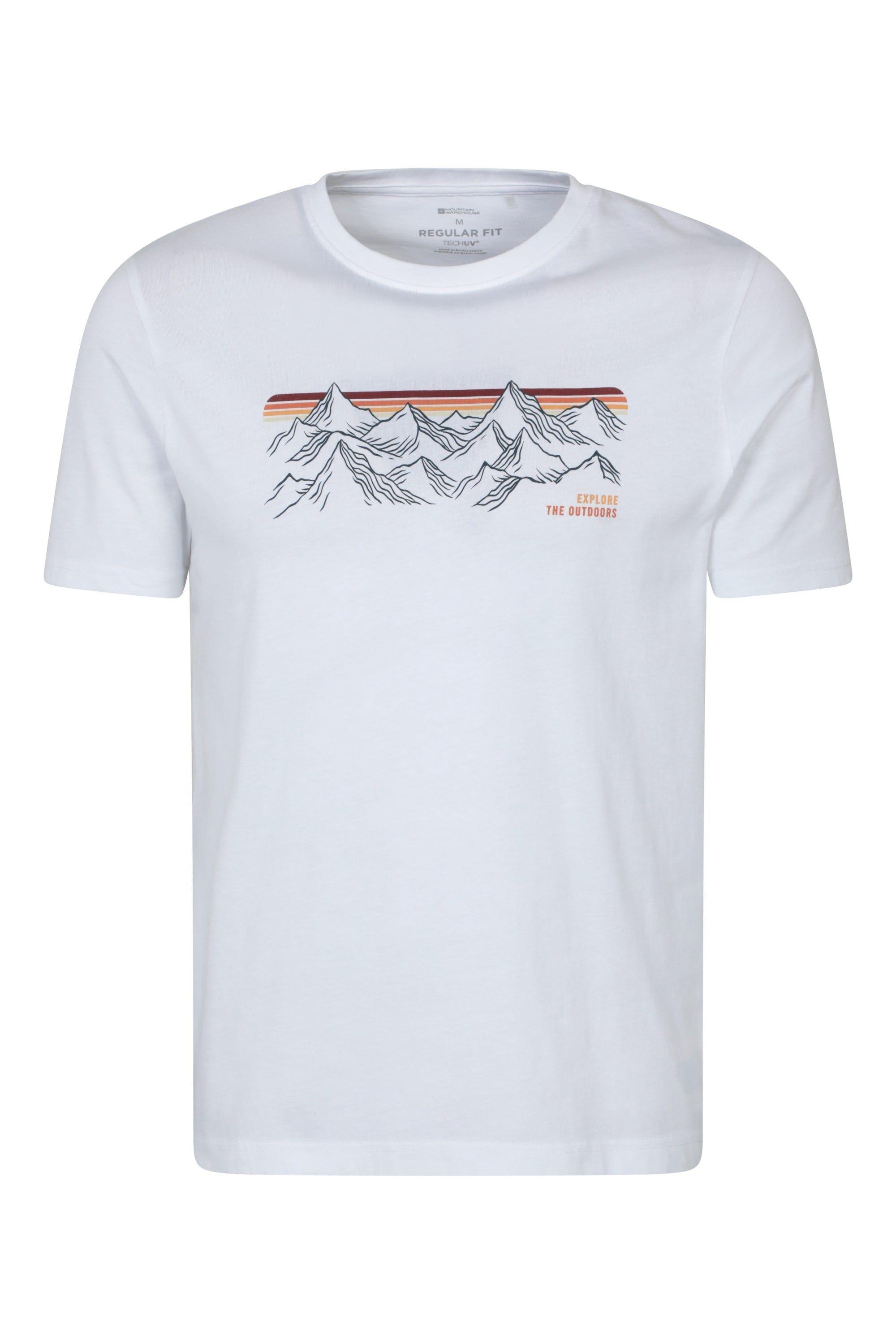 ’Mountain Stripe’ Graphic Print Lightweight Short Sleeve T-Shirt by MOUNTAIN WAREHOUSE ’Mountain Stripe’ Graphic Print Lightweight Short Sleeve T-Shirt by MOUNTAIN WAREHOUSE