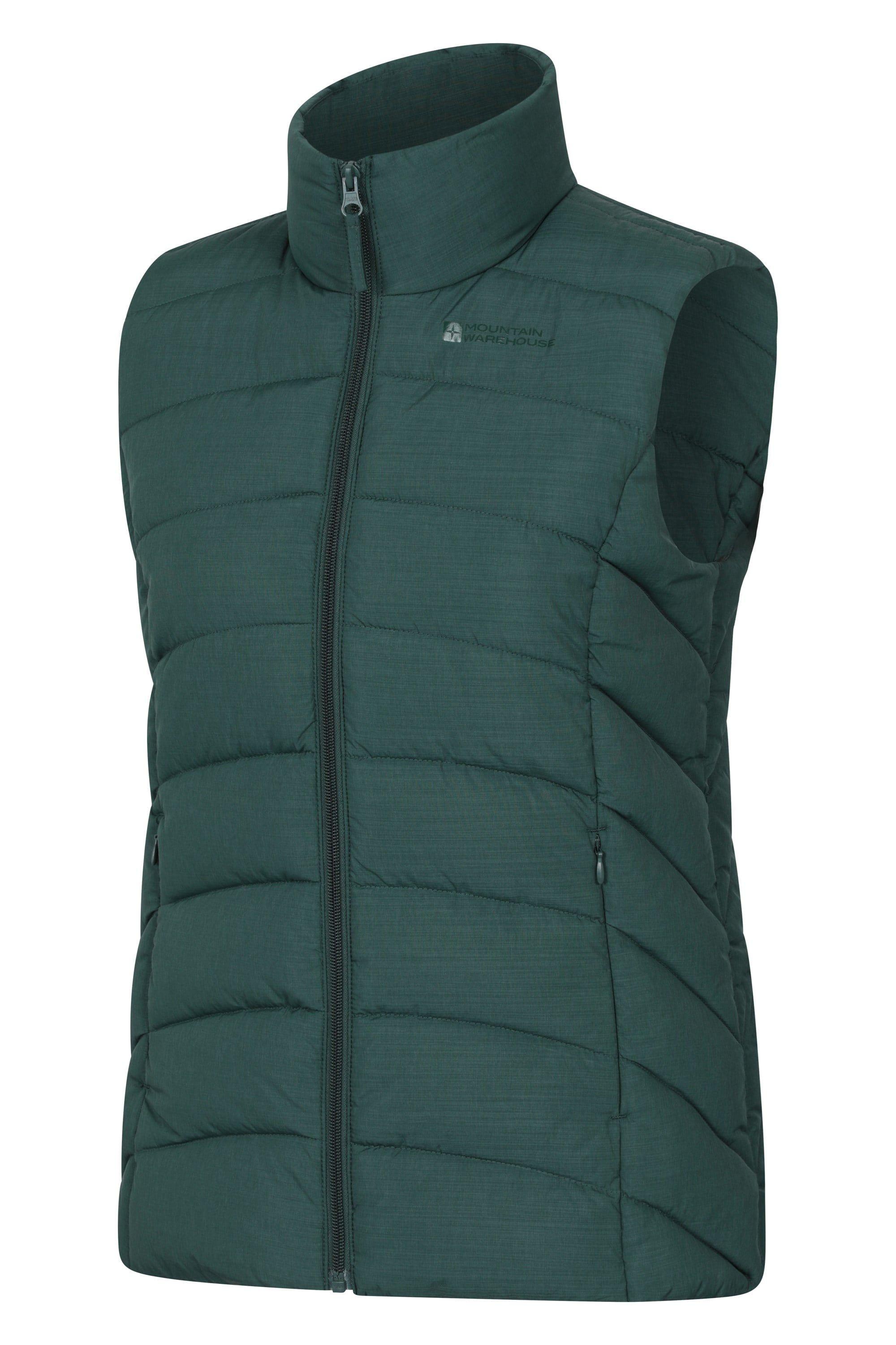 'Opal' Lightweight Water Resistant Warm Padded Full Zip Puffer Gilet by MOUNTAIN WAREHOUSE