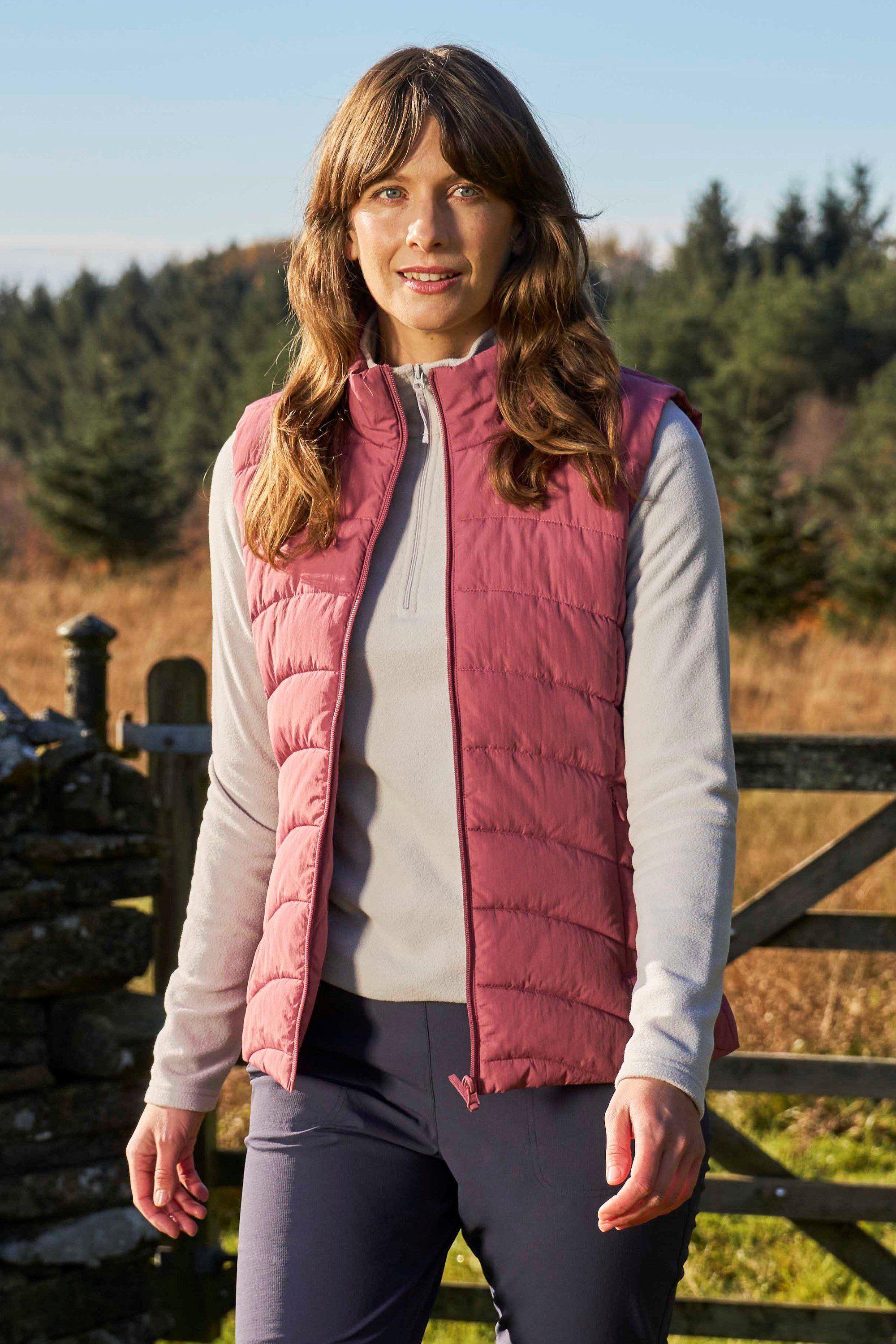 'Opal' Lightweight Water Resistant Warm Padded Full Zip Puffer Gilet by MOUNTAIN WAREHOUSE
