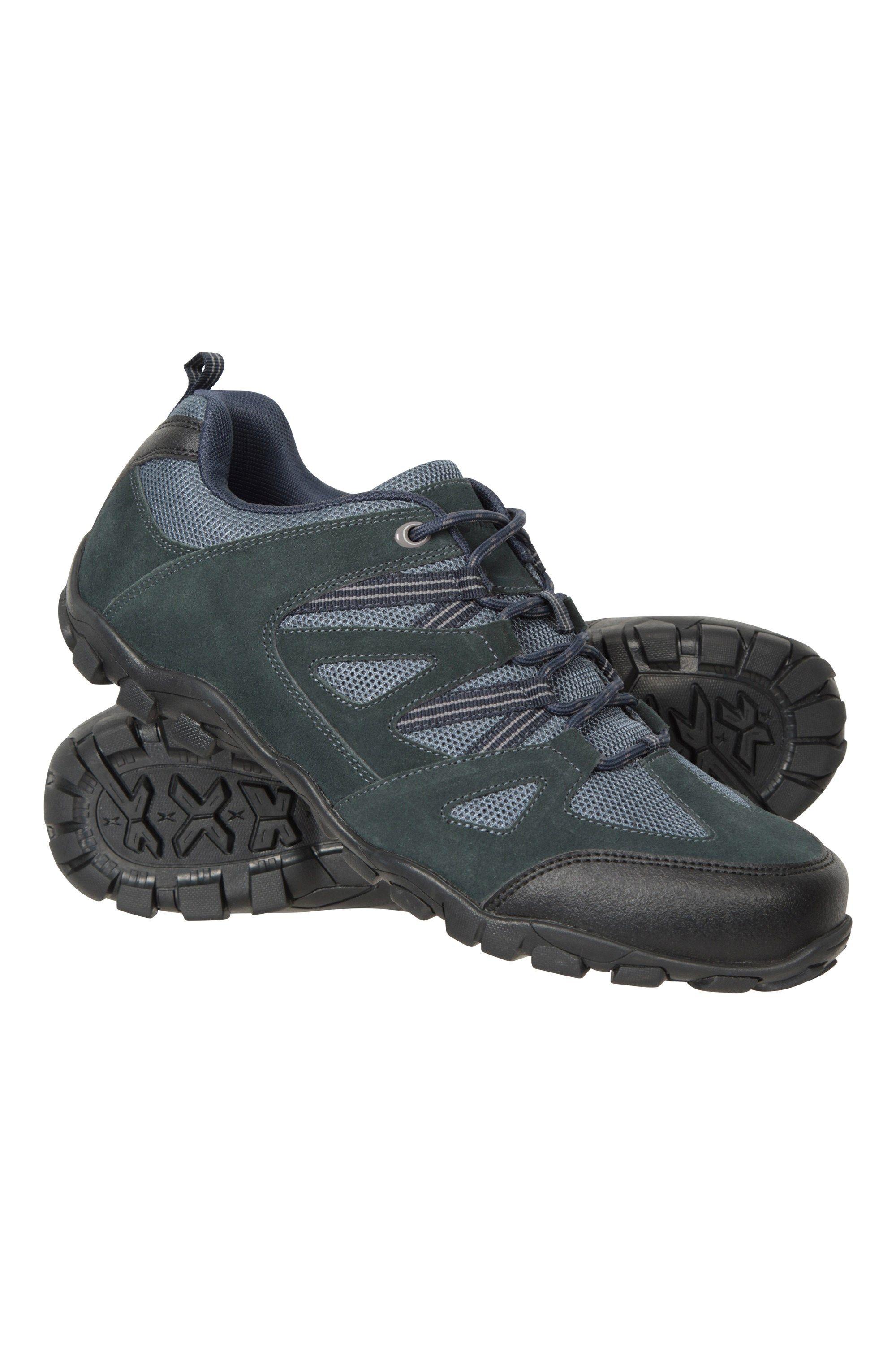 Outdoor Walking Shoes Comfort Suede Mesh Upper Footwear by MOUNTAIN WAREHOUSE