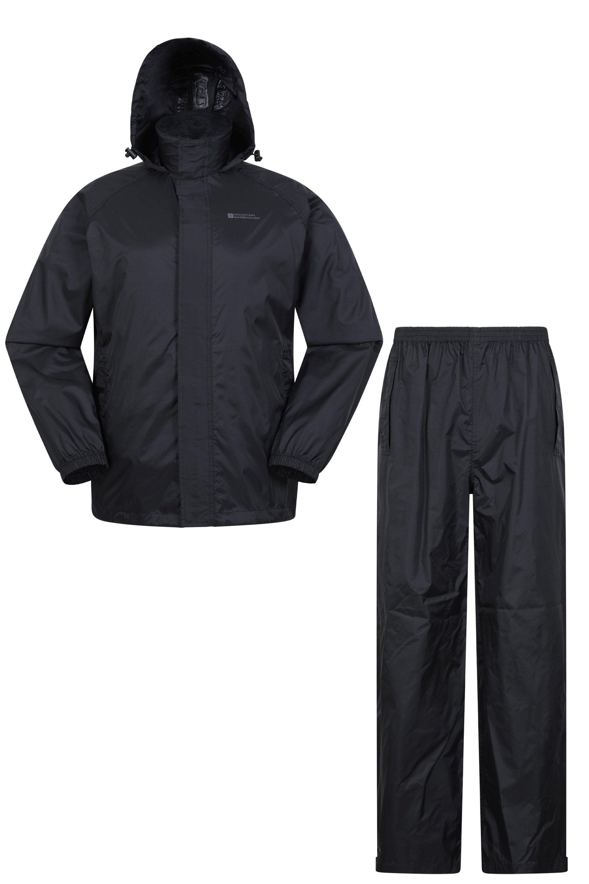 ’Pakka’ Lightweight Adjustable Hood IsoDry Jacket & Overtrousers Set by MOUNTAIN WAREHOUSE