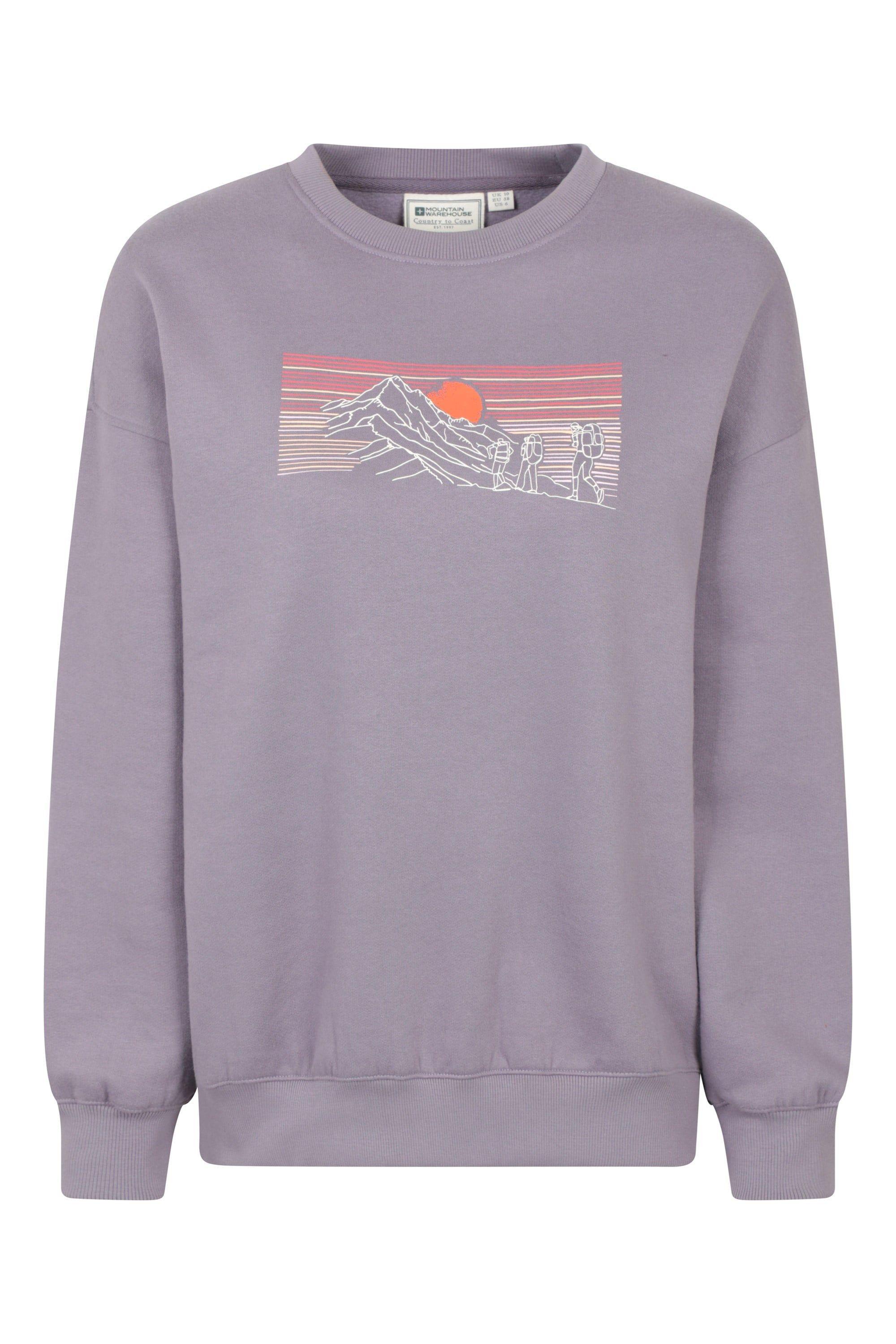 Printed Lightweight Warm and Cosy Crew Neck Relaxed Fit Sweatshirt by MOUNTAIN WAREHOUSE