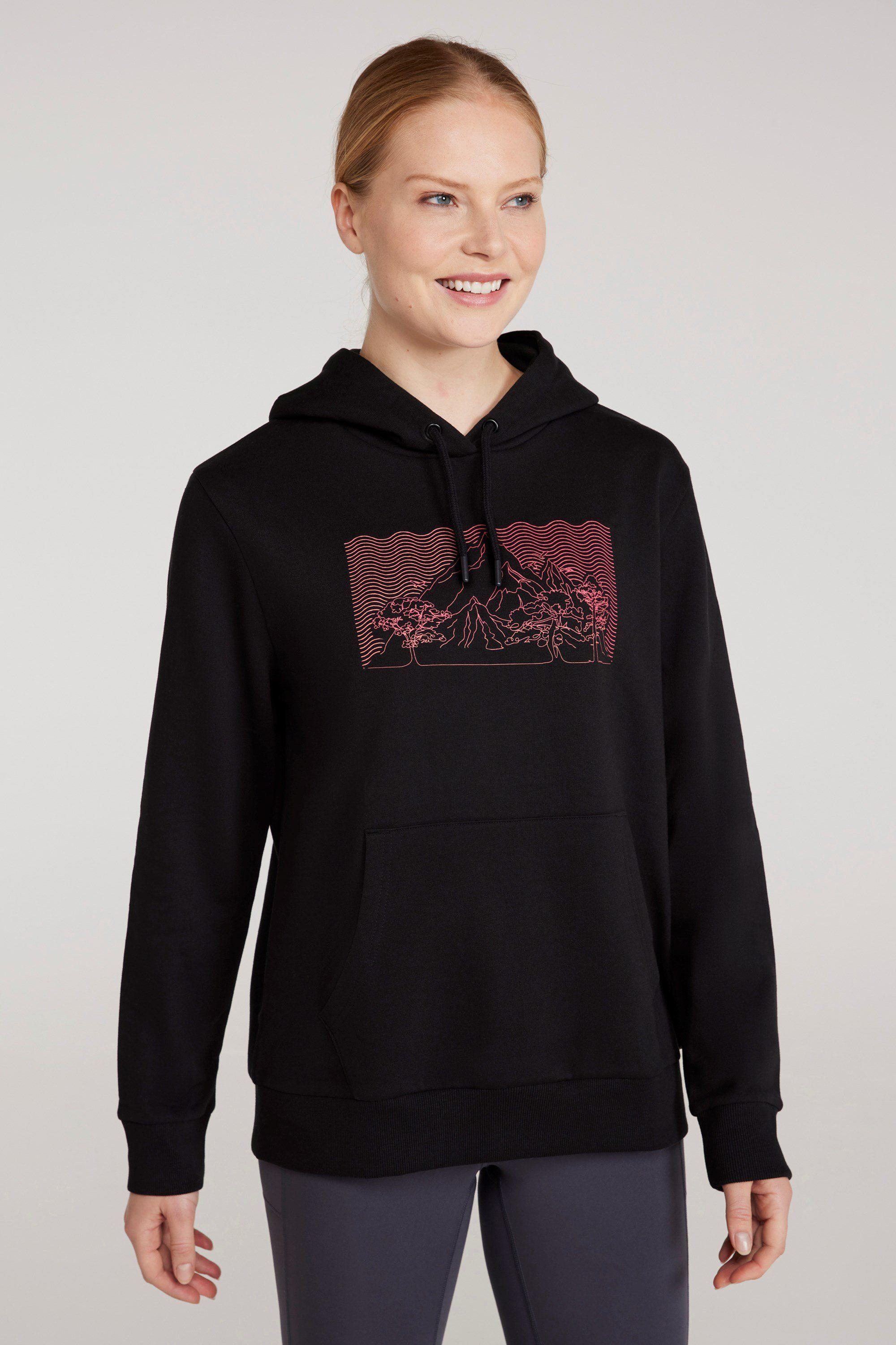 Printed Ombre Mountain Kangaroo Pocket Drawcord Regular Fit Hoodie by MOUNTAIN WAREHOUSE