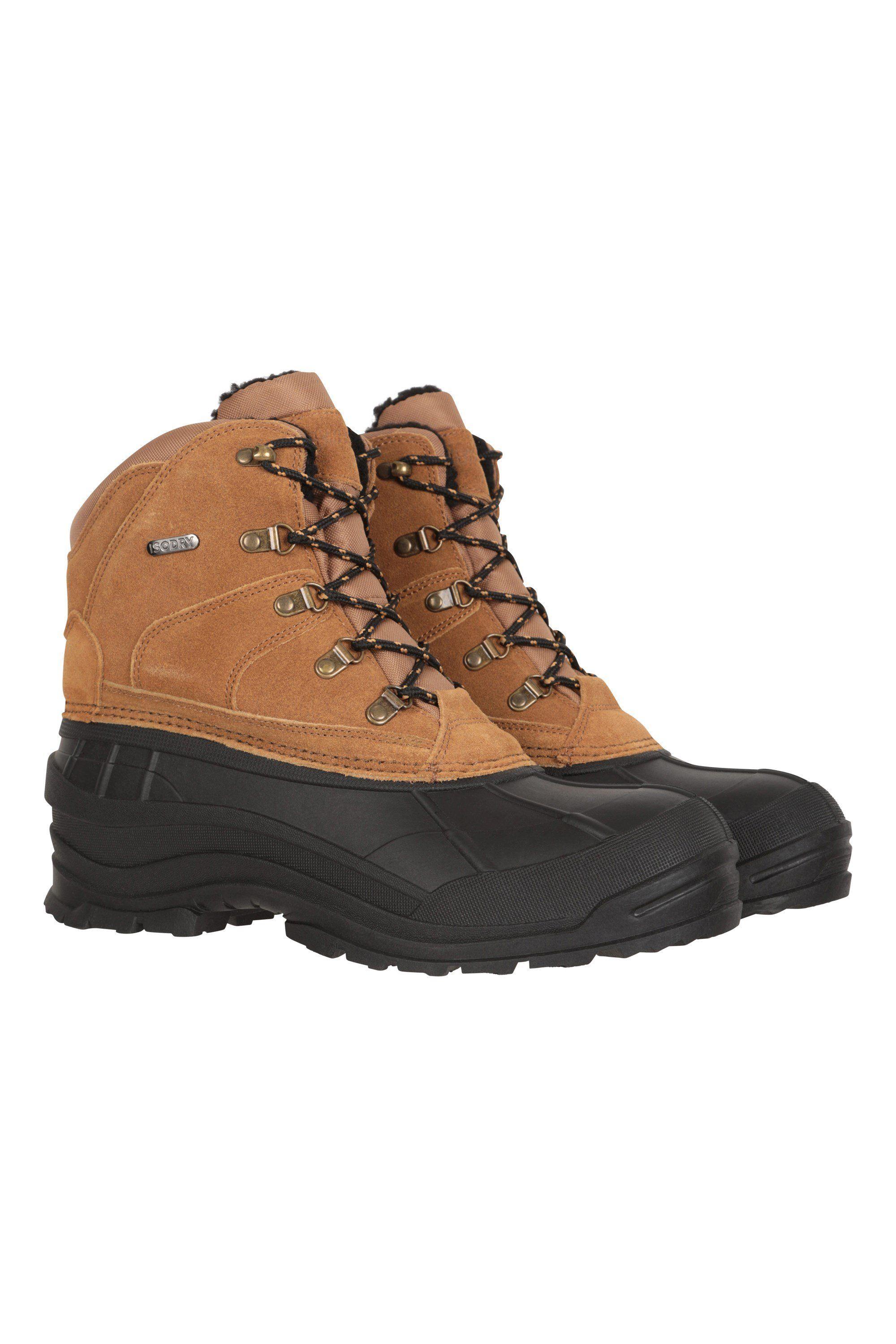 Range Snow Boots 3m Thinsulate Winter Shoes Suede Upper by MOUNTAIN WAREHOUSE