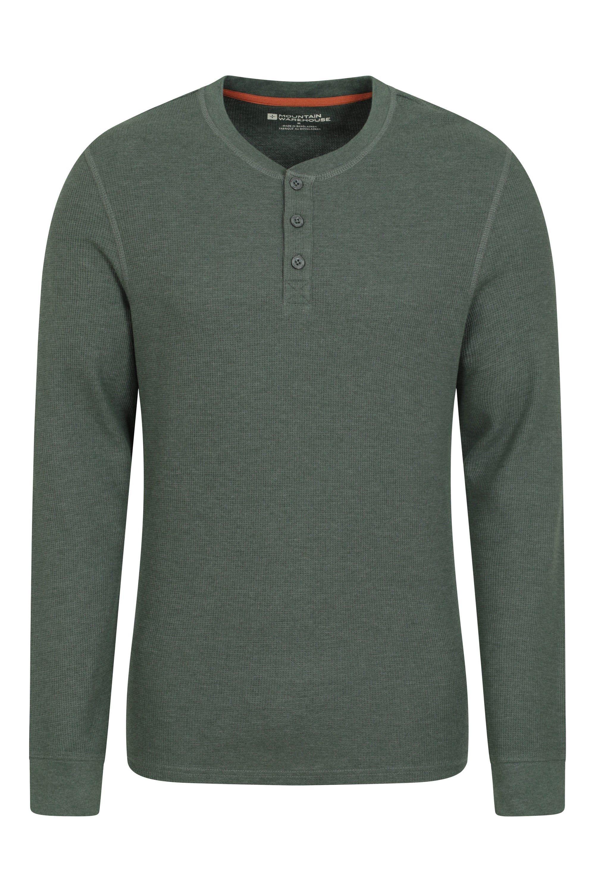 'Selby' Long Sleeved Lightweight Comfortable Waffle Henley Tee by MOUNTAIN WAREHOUSE