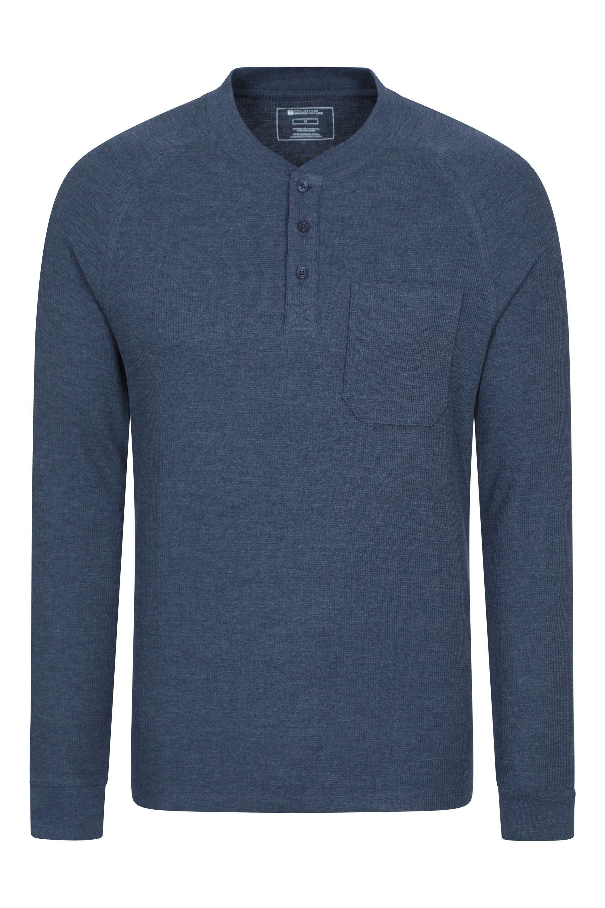 'Selby' Long Sleeved Lightweight Comfortable Waffle Henley Tee by MOUNTAIN WAREHOUSE