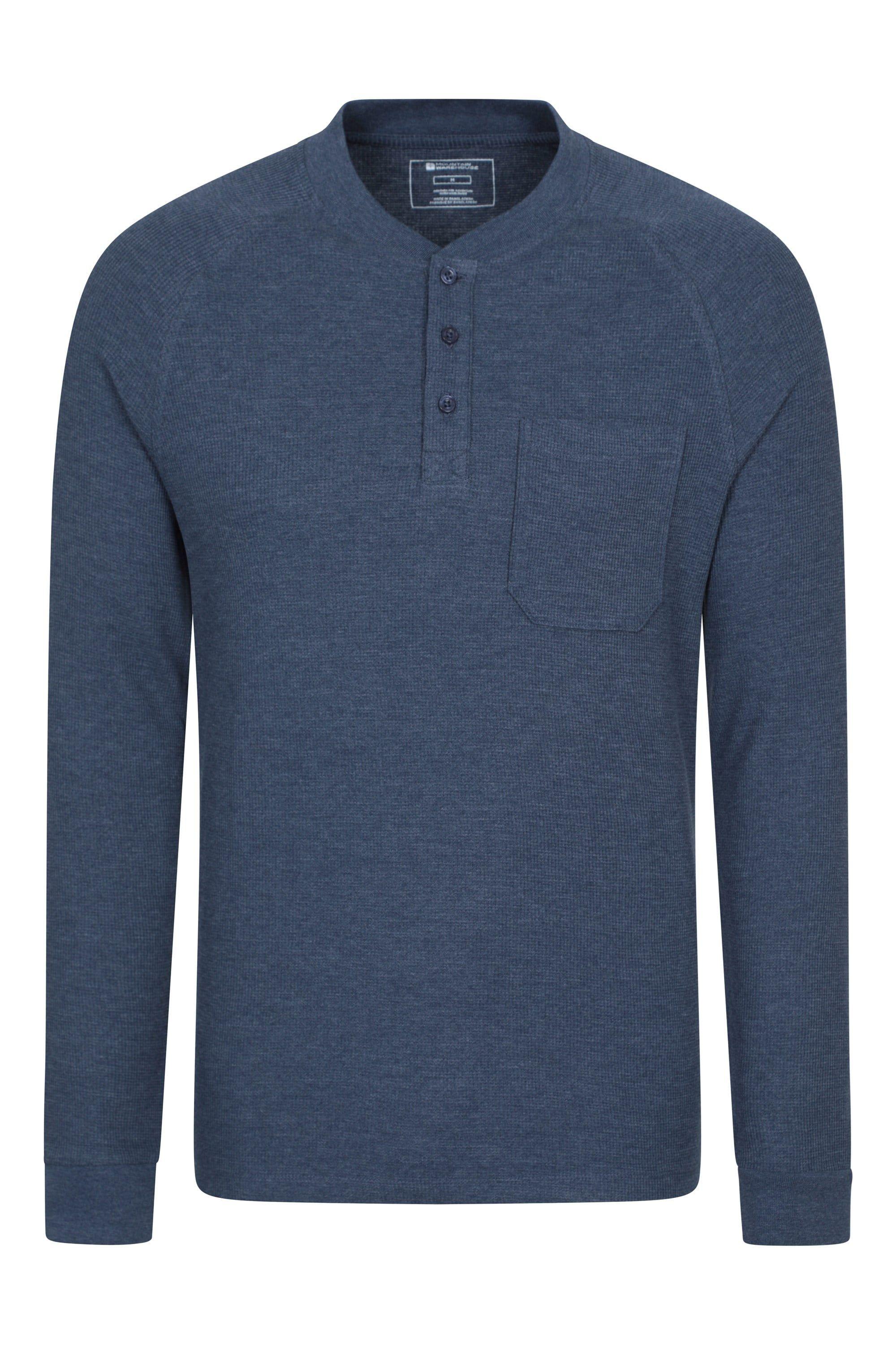 'Selby' Long Sleeved Lightweight Comfortable Waffle Henley Tee by MOUNTAIN WAREHOUSE