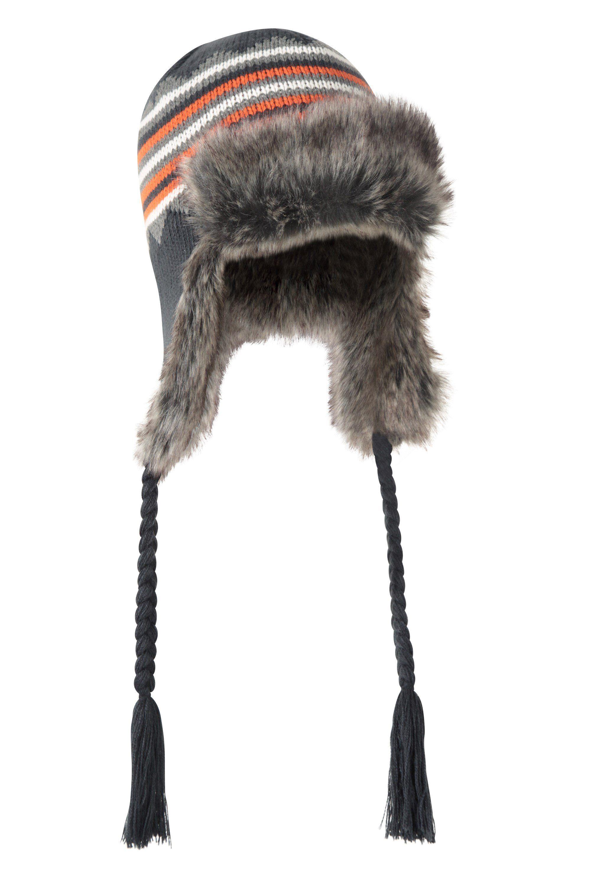 'St Anton' Warm and Cosy Fur Lining Knitted Comfortable Trapper Hat by MOUNTAIN WAREHOUSE 'St Anton' Warm and Cosy Fur Lining Knitted Comfortable Trapper Hat by MOUNTAIN WAREHOUSE