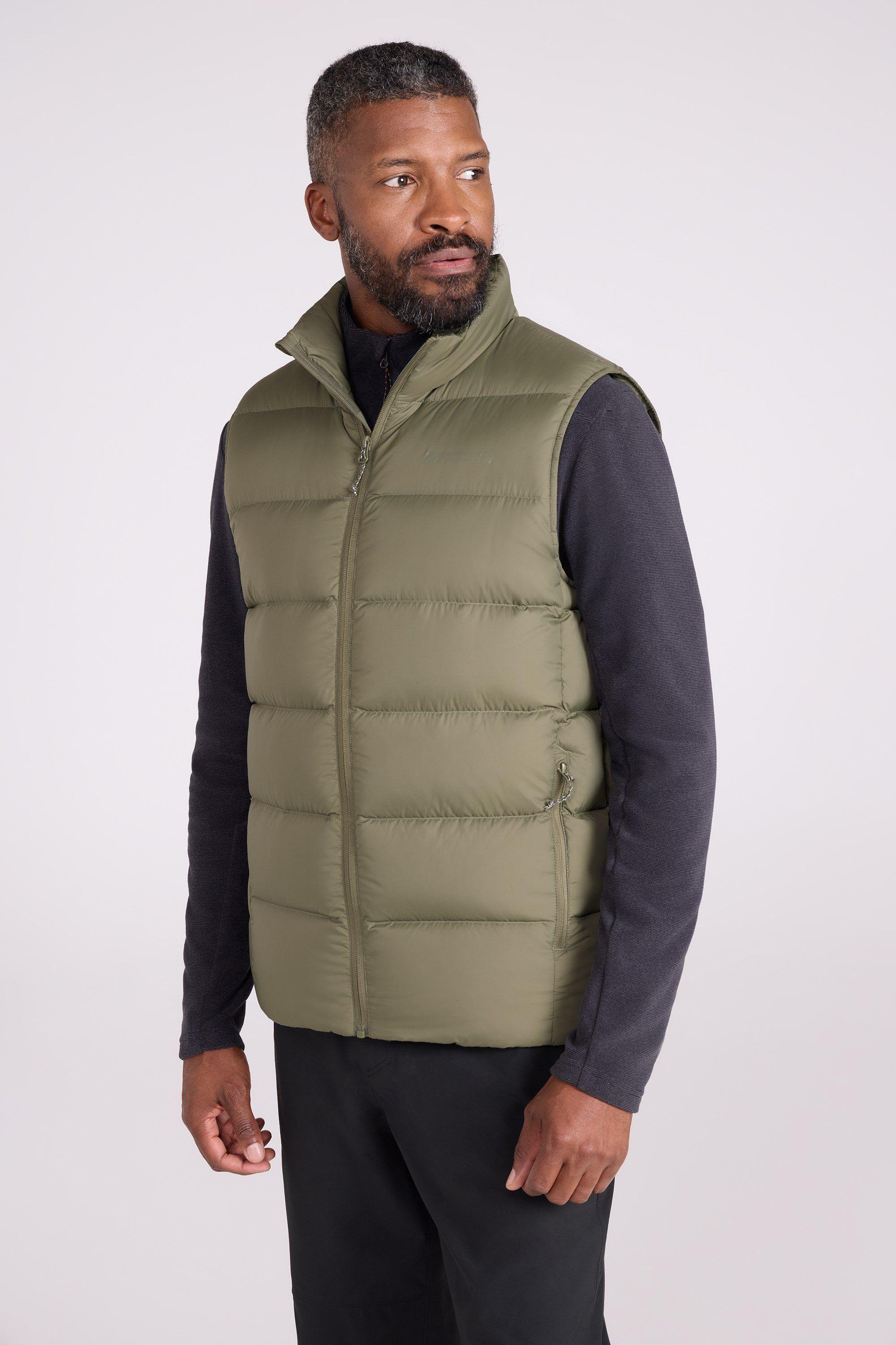 'Stratus' Warm Padded Water Resistant Packable Full Zip Down Gilet by MOUNTAIN WAREHOUSE