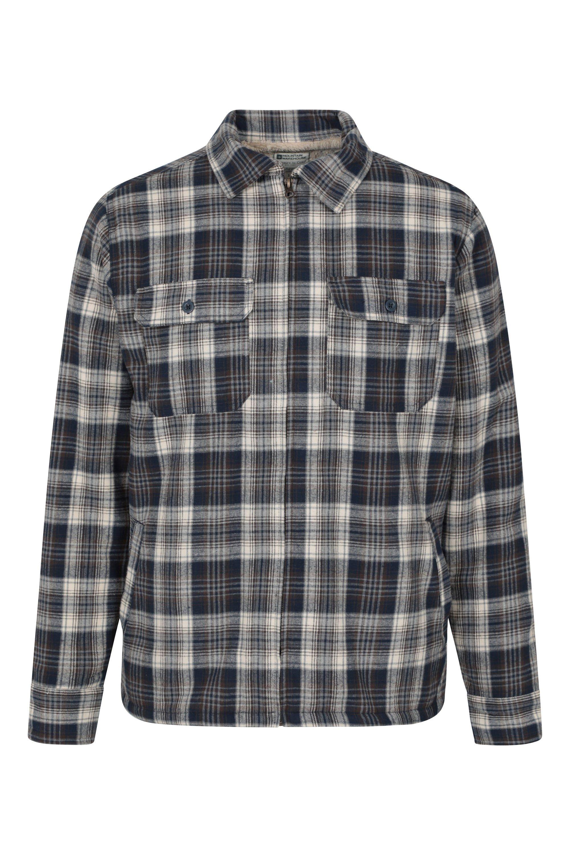 'Stream II' Check Print Lightweight Lined Long Sleeve Flannel Shirt by MOUNTAIN WAREHOUSE