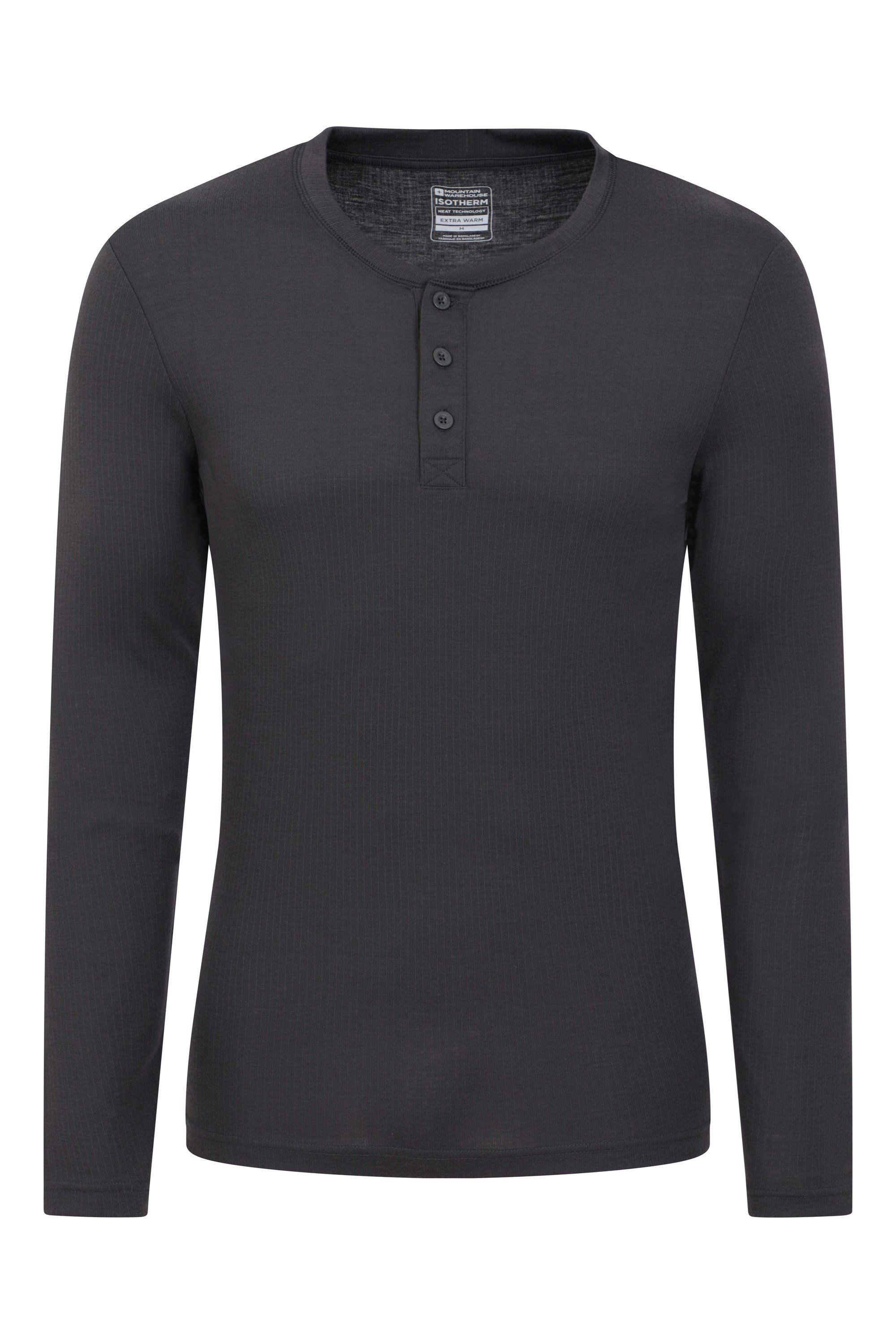 'Talus' Long Sleeve Thermal Henley Top Soft Casual Quick Dry T-Shirt by MOUNTAIN WAREHOUSE