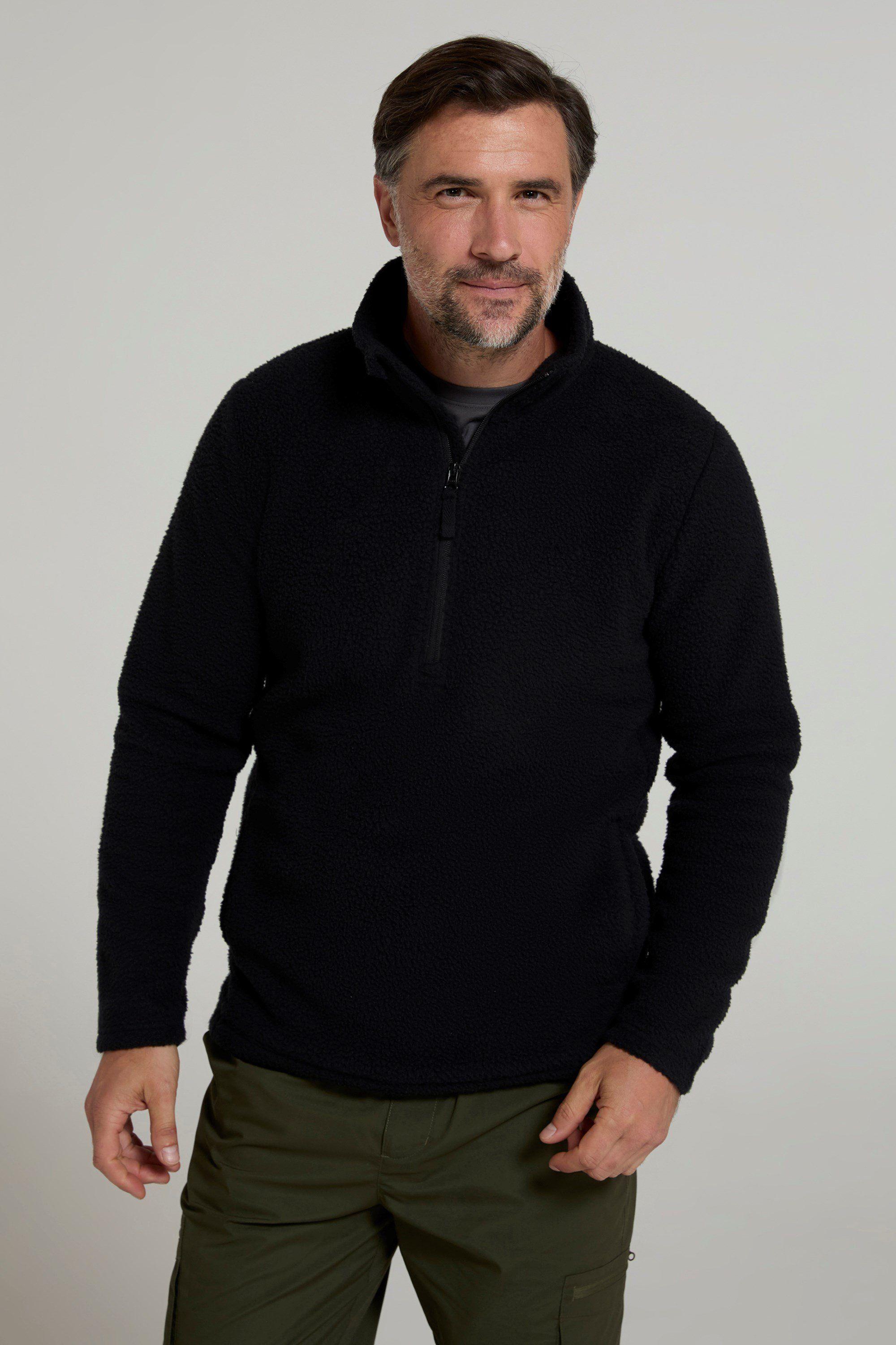 'Ted' Half Zip Lightweight Thermal Lined Warm and Cosy Borg Fleece by MOUNTAIN WAREHOUSE