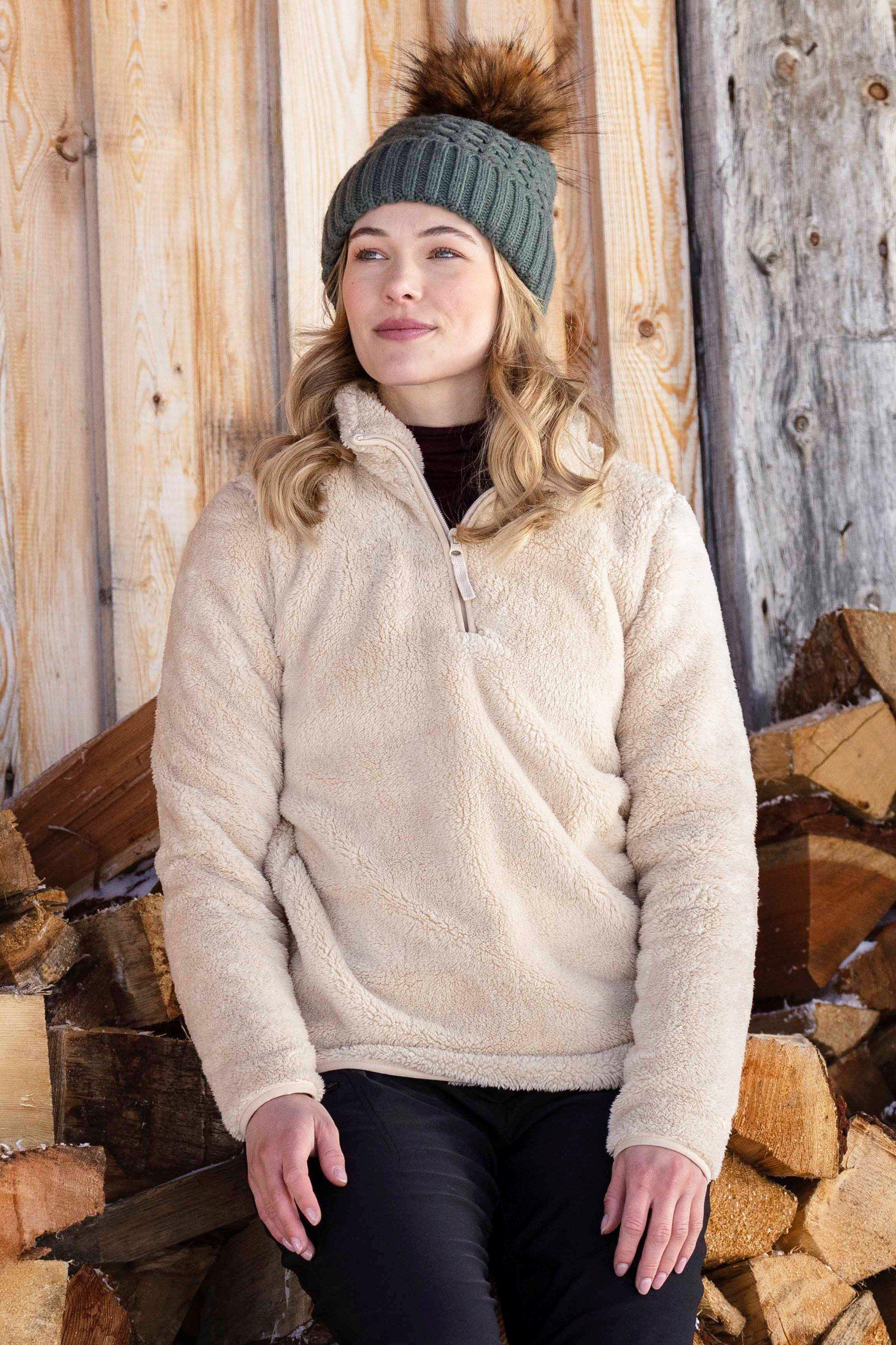 'Teddy' Breathable Warm Cosy Half Zip Fleece Teddy Borg Sweatshirt by MOUNTAIN WAREHOUSE