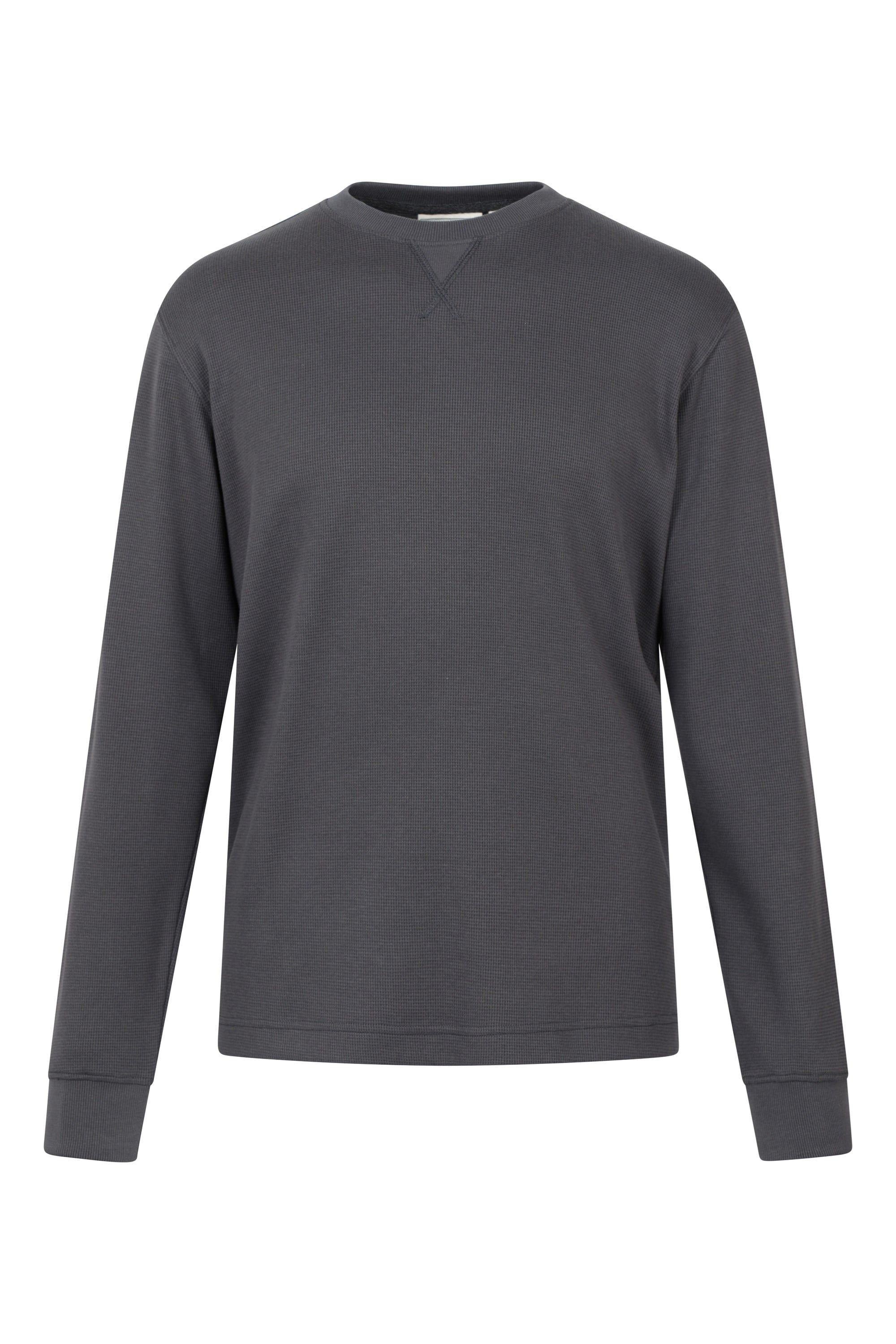 'Tillsbury' Casual Textured Waffle Knit Long Sleeve Crew Neck T-Shirt by MOUNTAIN WAREHOUSE