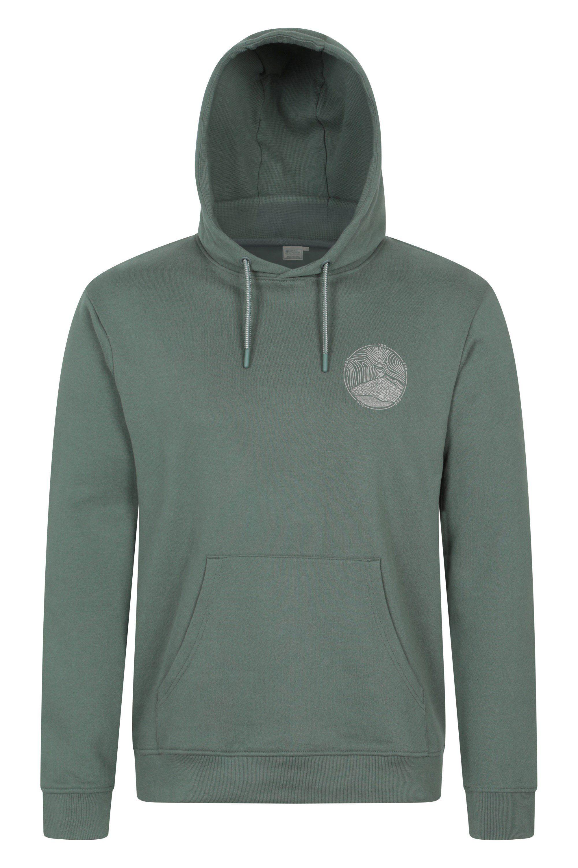 'Tonal Mountain' Comfortable Adjustable Hood Graphic Overhead Hoodie by MOUNTAIN WAREHOUSE