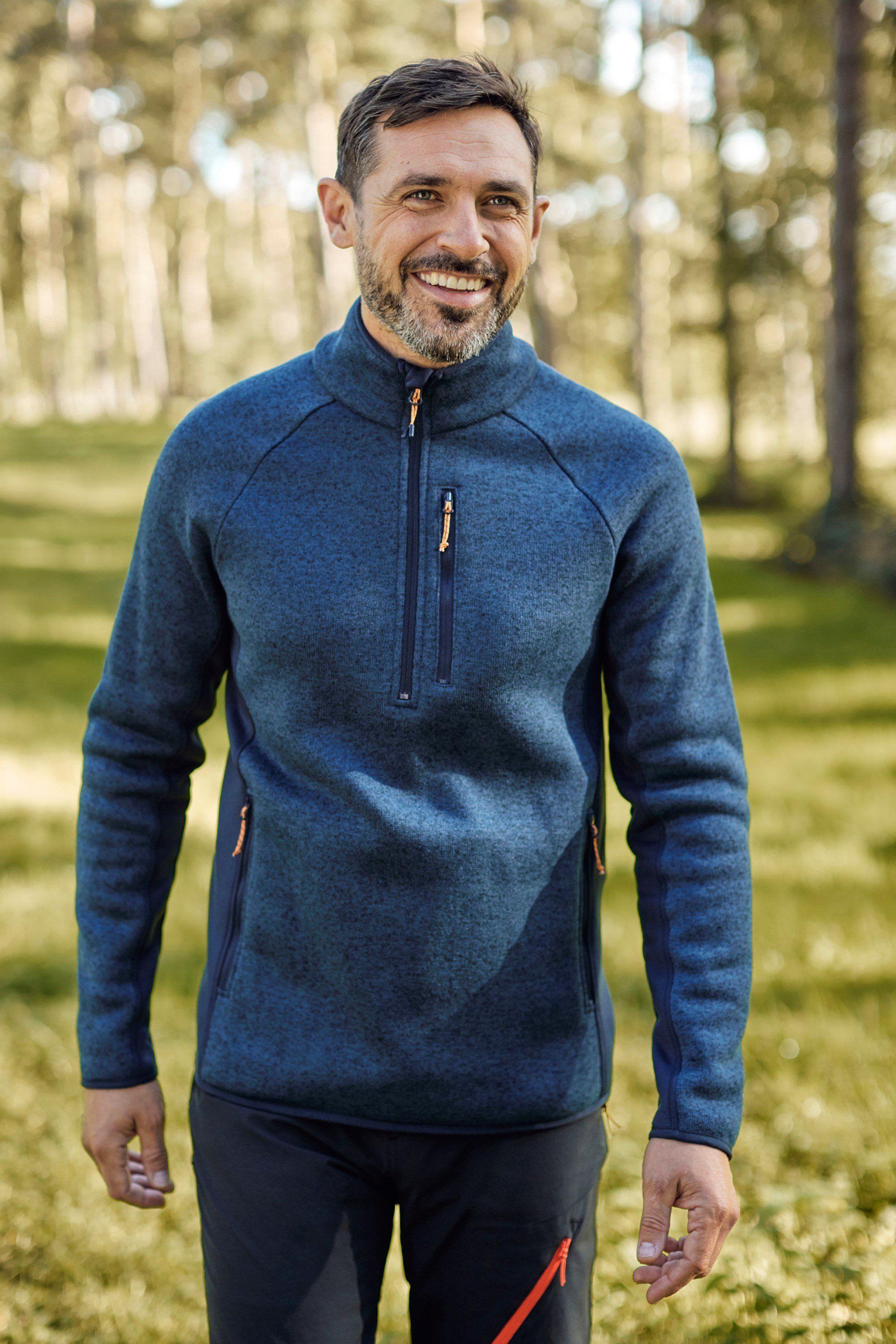 Treston Half-Zip Fleece Anti-Pill Stretch Winter Jumper by MOUNTAIN WAREHOUSE