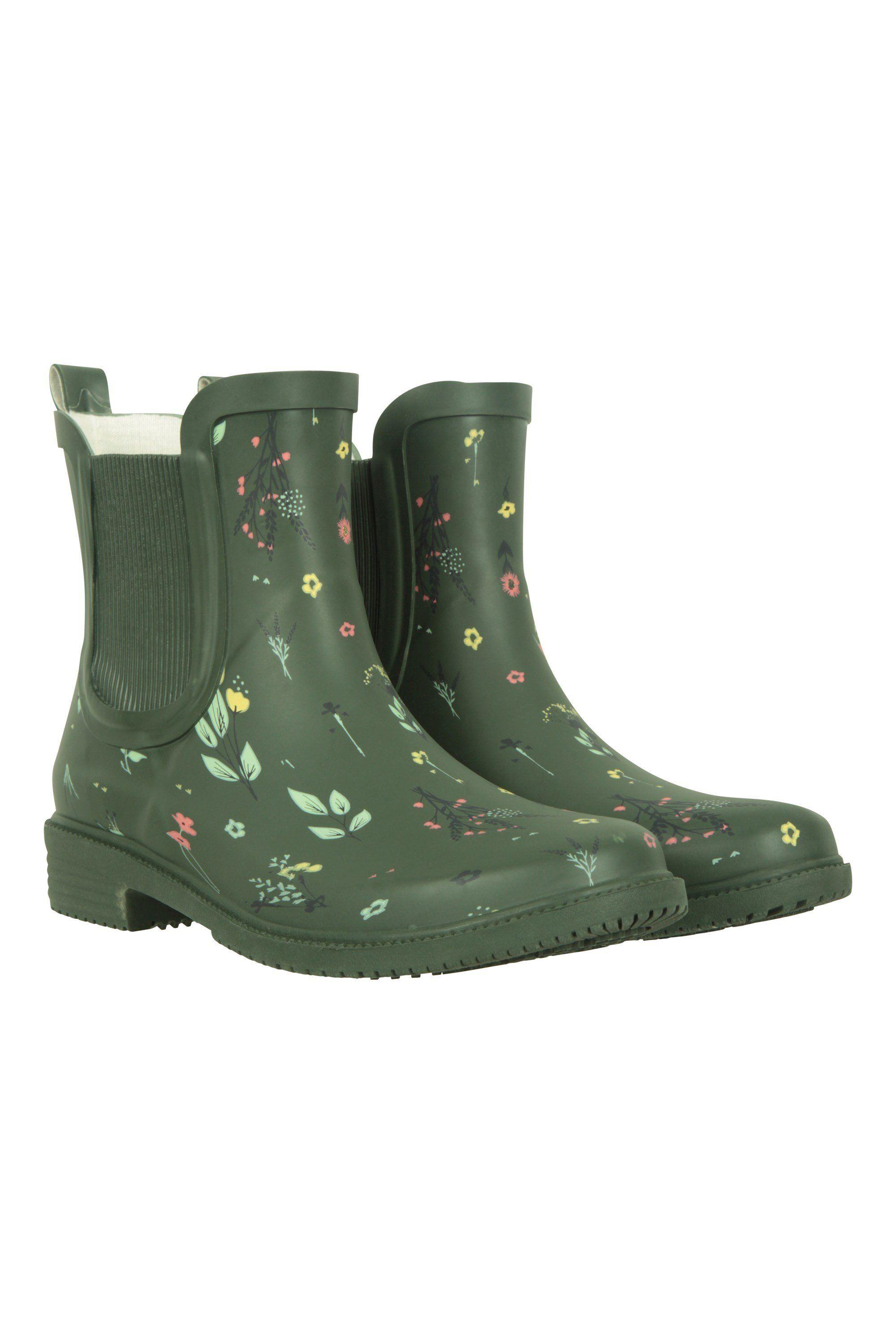 Waterproof Printed Rubber Ankle Wellies Rain Boots by MOUNTAIN WAREHOUSE
