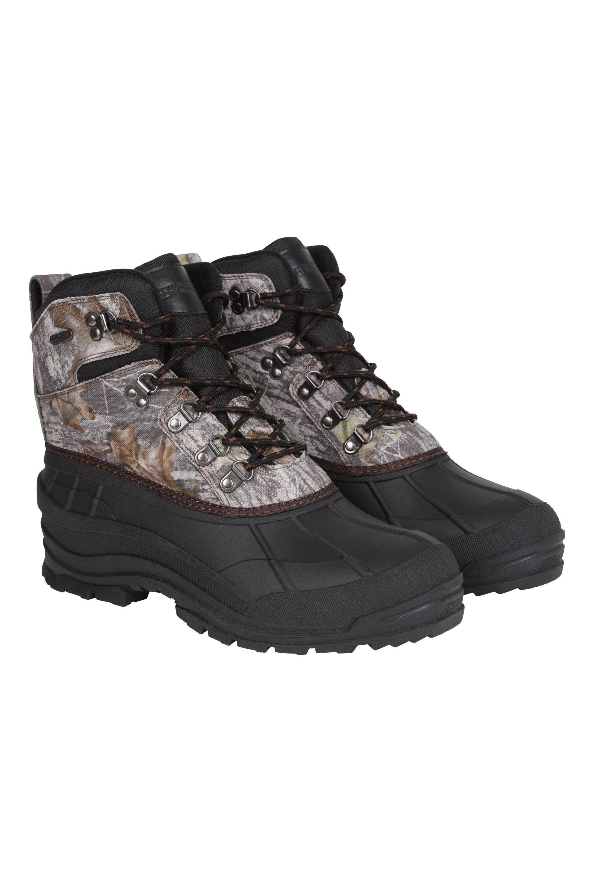 'Woodland' Camo Print Water Resistant Thinsulate Lined Snow Boots by MOUNTAIN WAREHOUSE