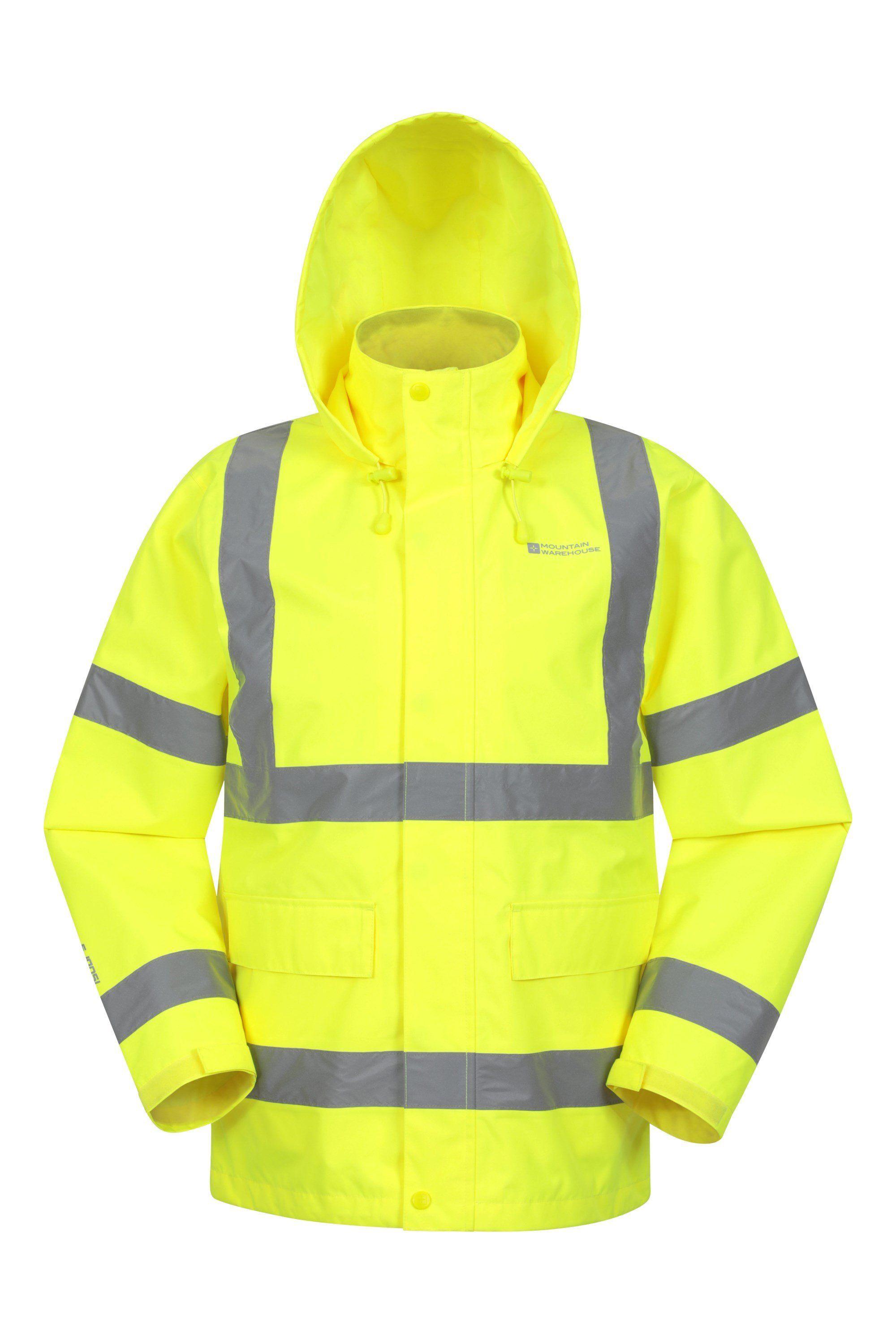 Workwear Waterproof Hi-Vis Jacket Breathable Protective Work Coat by MOUNTAIN WAREHOUSE Workwear Waterproof Hi-Vis Jacket Breathable Protective Work Coat by MOUNTAIN WAREHOUSE