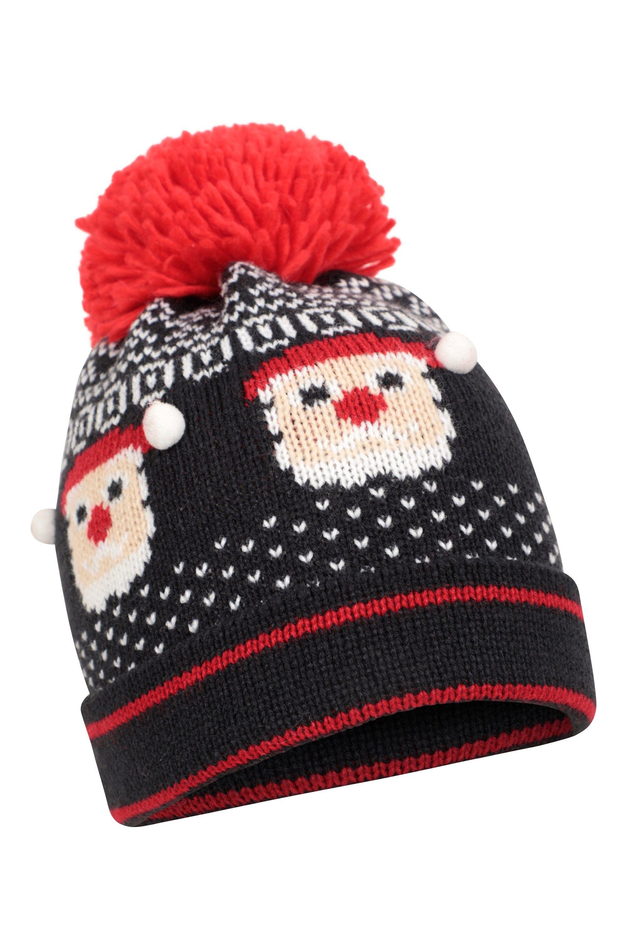Xmas Santa Beanie Pom Pom Winter Hat Warm Knit Design by MOUNTAIN WAREHOUSE