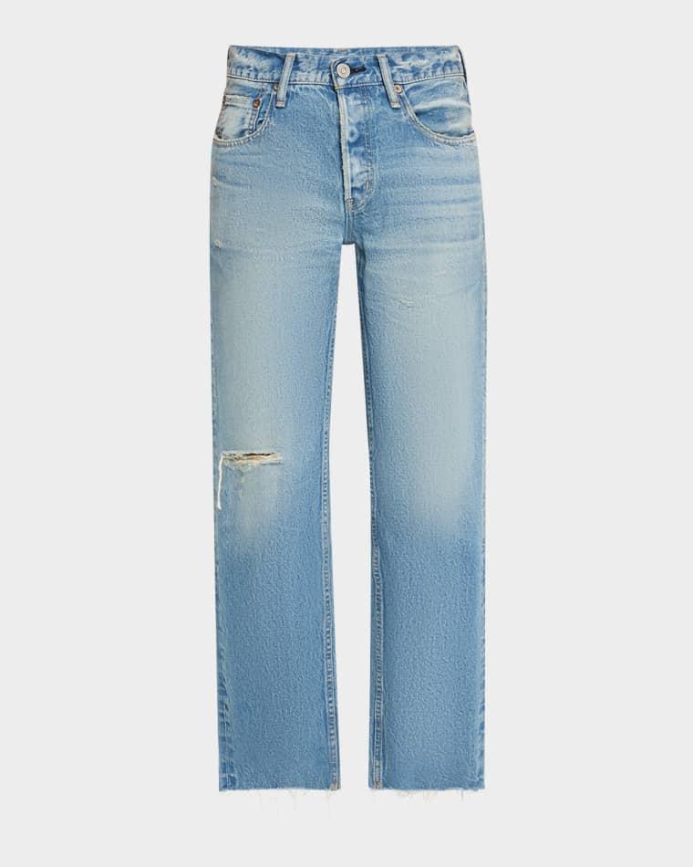 Frankford Distressed Straight Low-Rise Jeans by MOUSSY VINTAGE