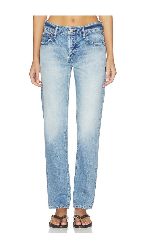 Moussy Vintage Deland Slim Straight Leg Jeans in Blue by MOUSSY VINTAGE