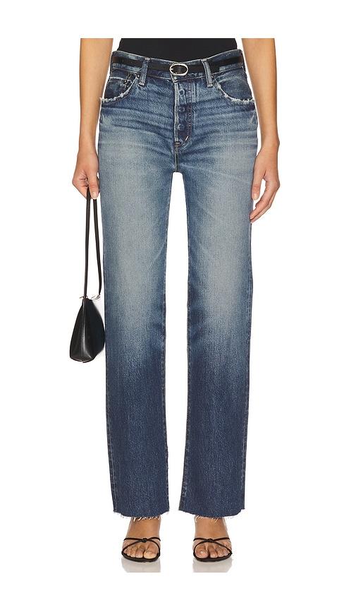 Moussy Vintage Gleason Straight Jeans in Blue by MOUSSY VINTAGE Moussy Vintage Gleason Straight Jeans in Blue by MOUSSY VINTAGE