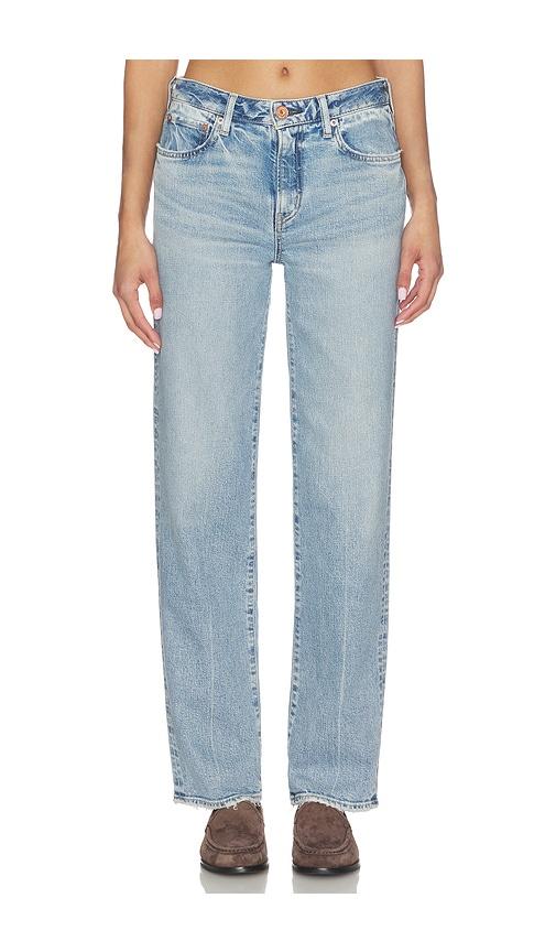 Moussy Vintage Kingston Tailored Straight Jeans in Blue by MOUSSY VINTAGE