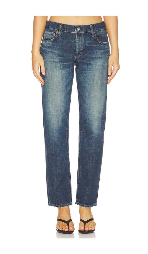 Moussy Vintage Leverett Slim Straight Jeans in Blue by MOUSSY VINTAGE