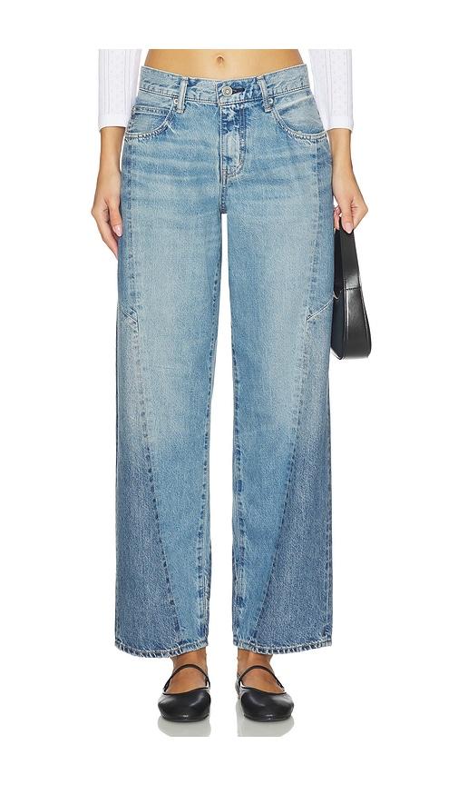 Moussy Vintage Micco Remake Wide Tapered Jeans in Blue by MOUSSY VINTAGE