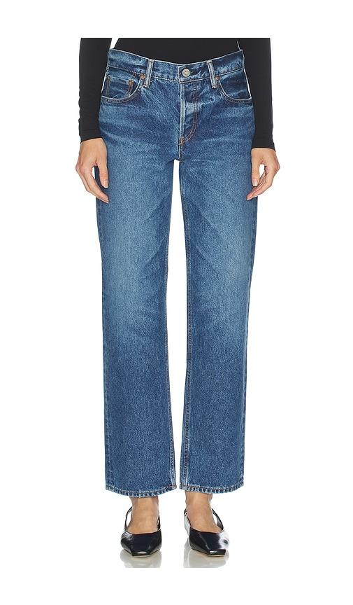 Moussy Vintage Philadelphia Straight Jeans in Blue by MOUSSY VINTAGE