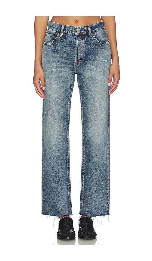 Moussy Vintage Ravencrest Straight Jeans in Blue by MOUSSY VINTAGE